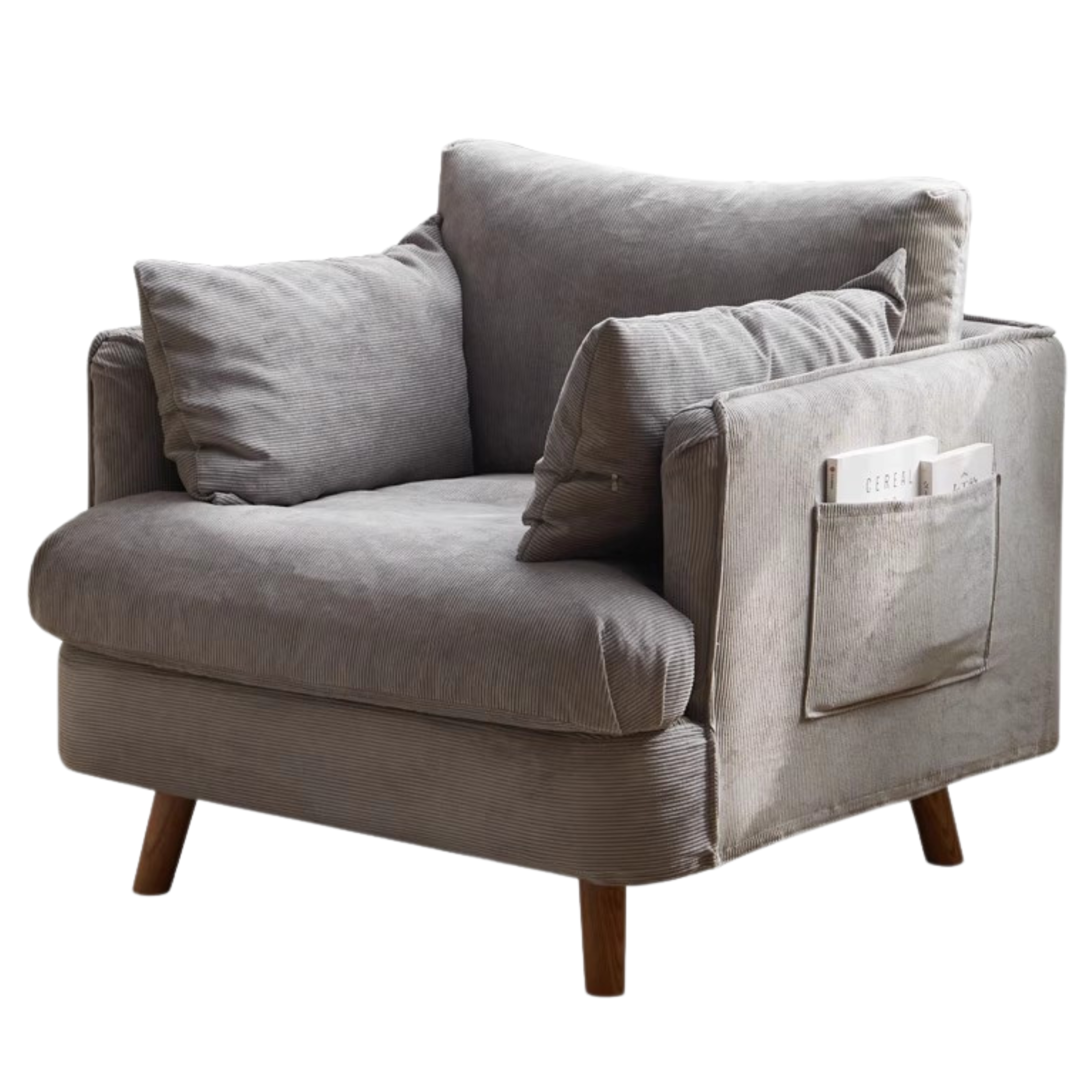 Retro Cozy Fabric Armchair)