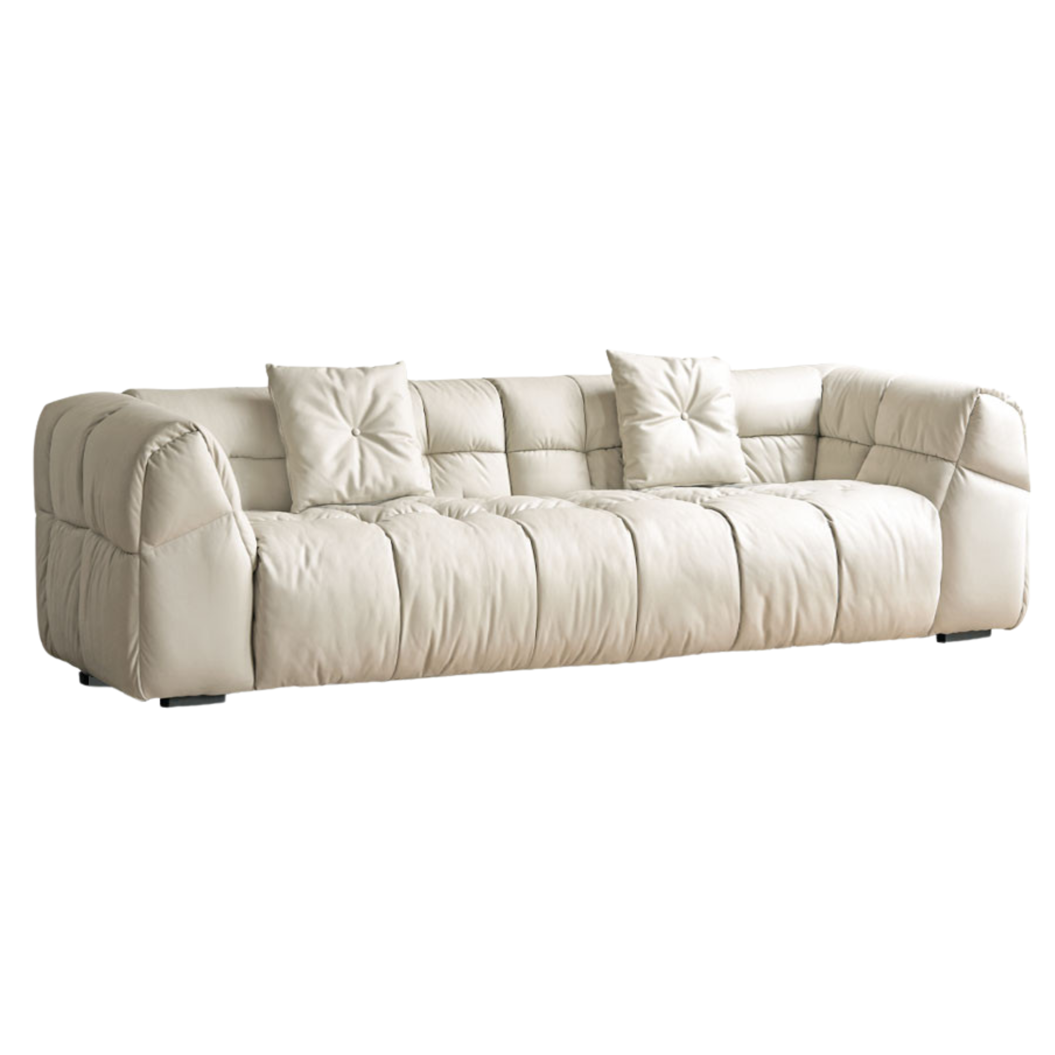 Genuine Leather,Technology Cloth Sofa Cream Wind)