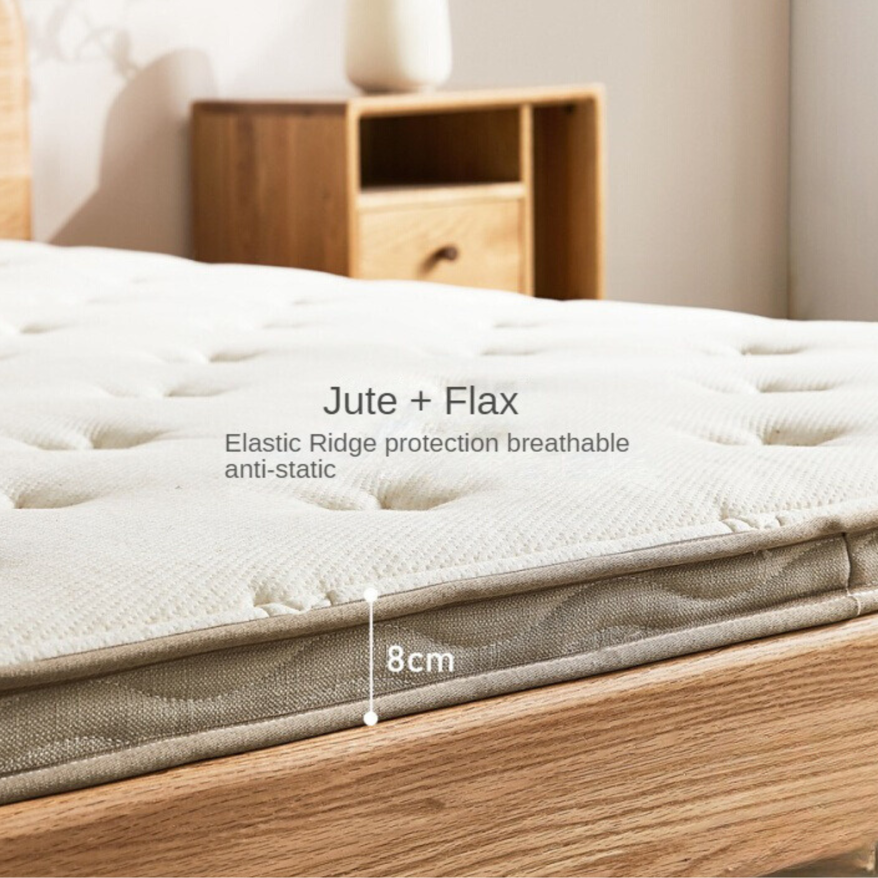 Jute Children's Mattress Full Pad Zero-Glue Spine Protection 8cm