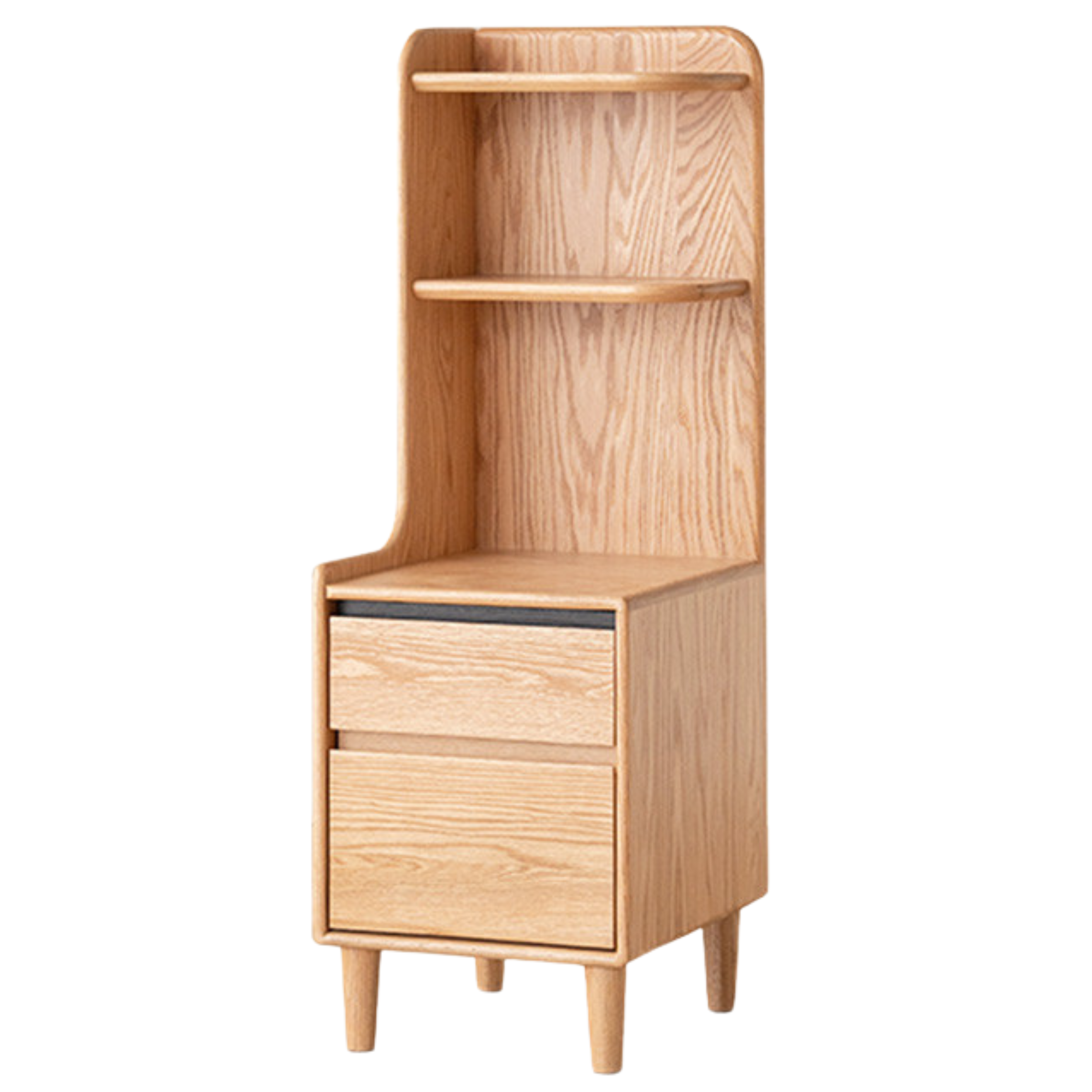 Oak Solid Wood Modern Nightstand.