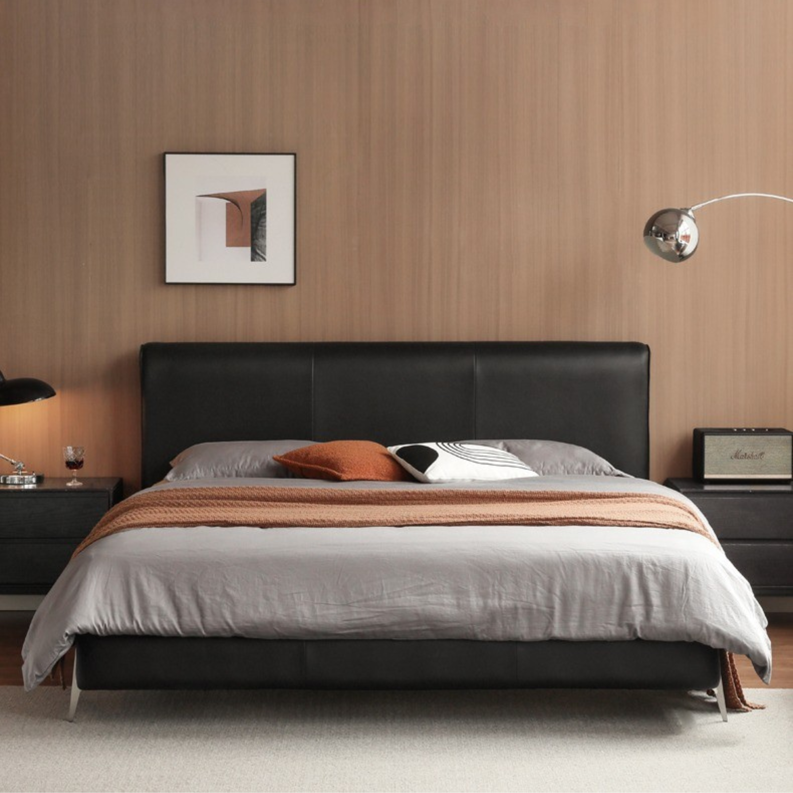 Ecological Cloud Leather High End Soft Bed Italian
