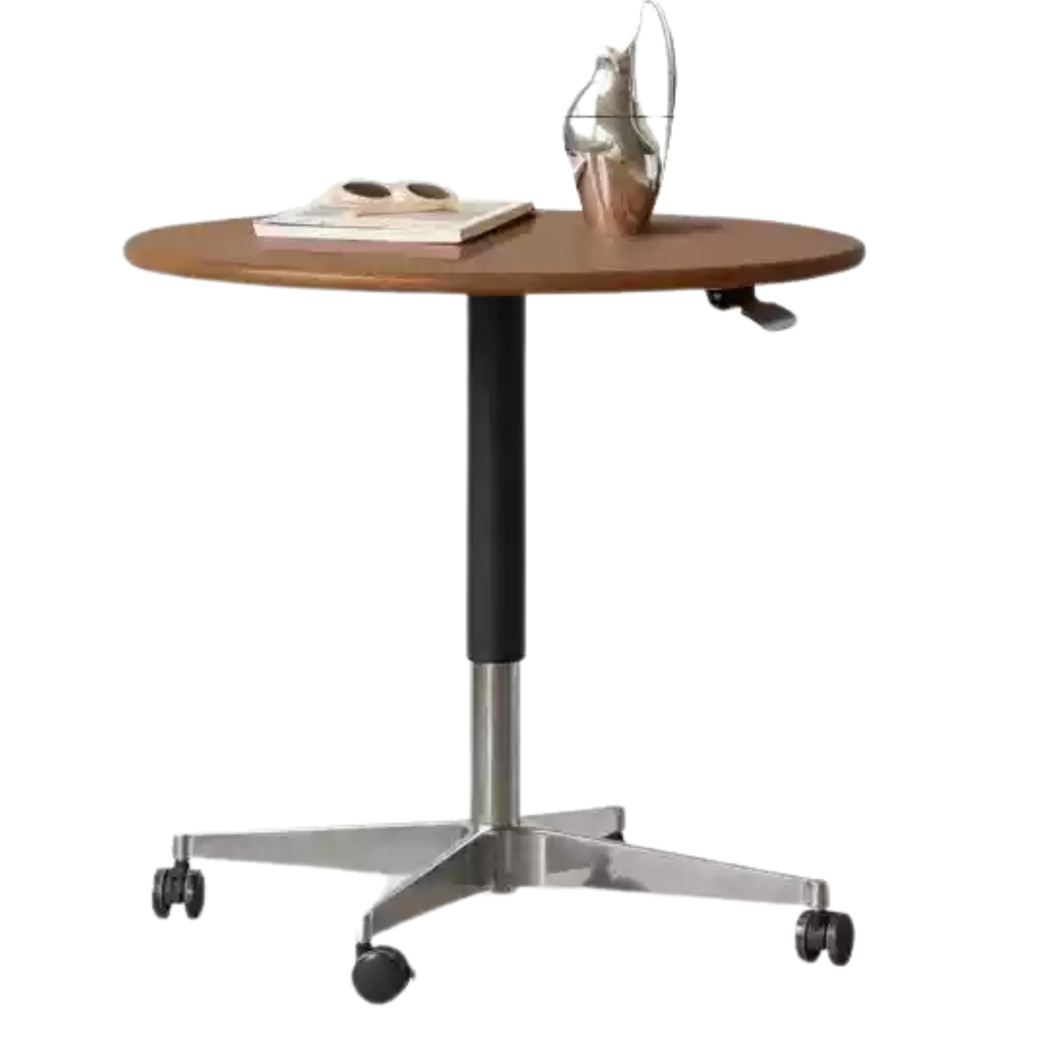 Black Walnut, Oak, Cherry Solid Wood Lifting Movable Side Table