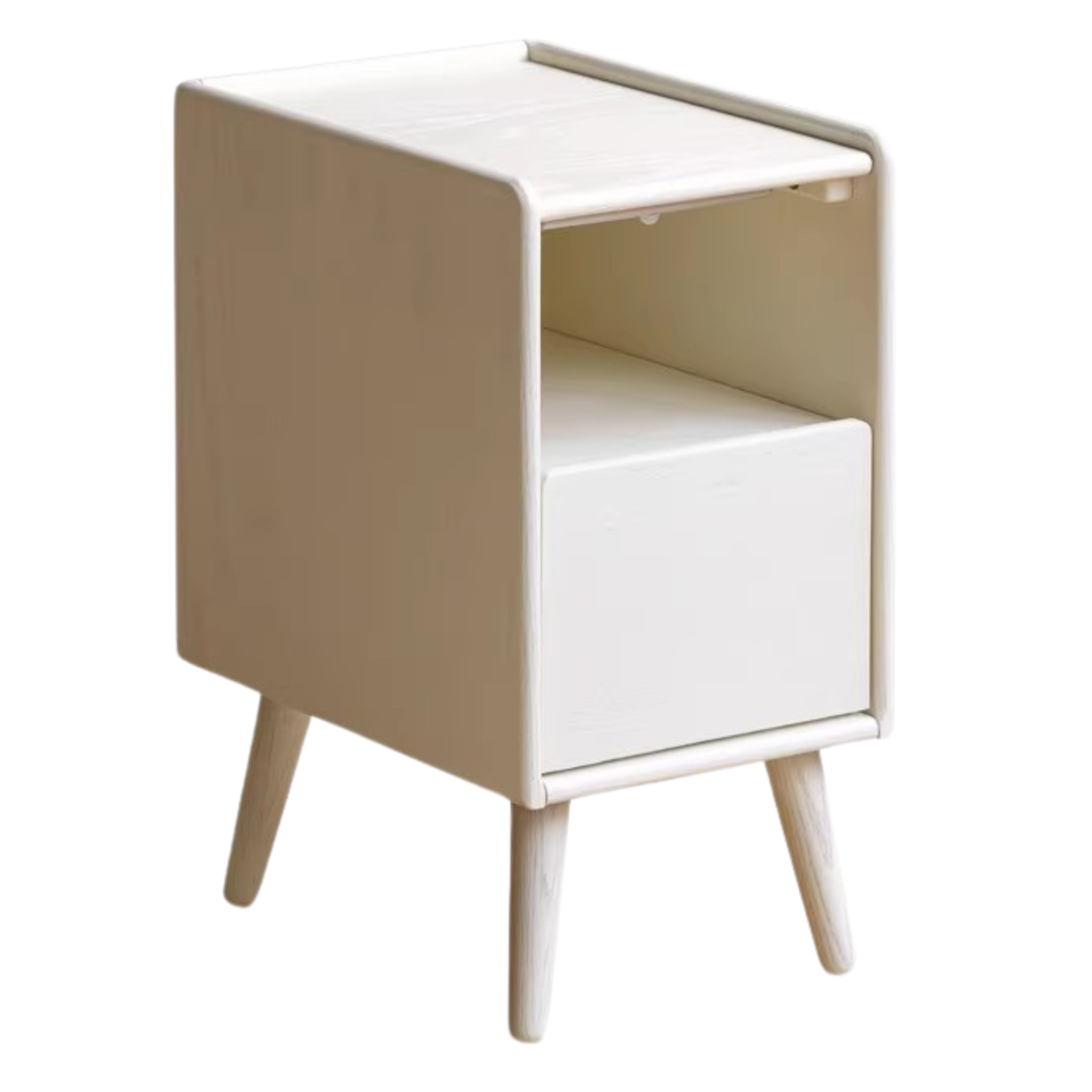 Solid Rubberwood Nightstand.