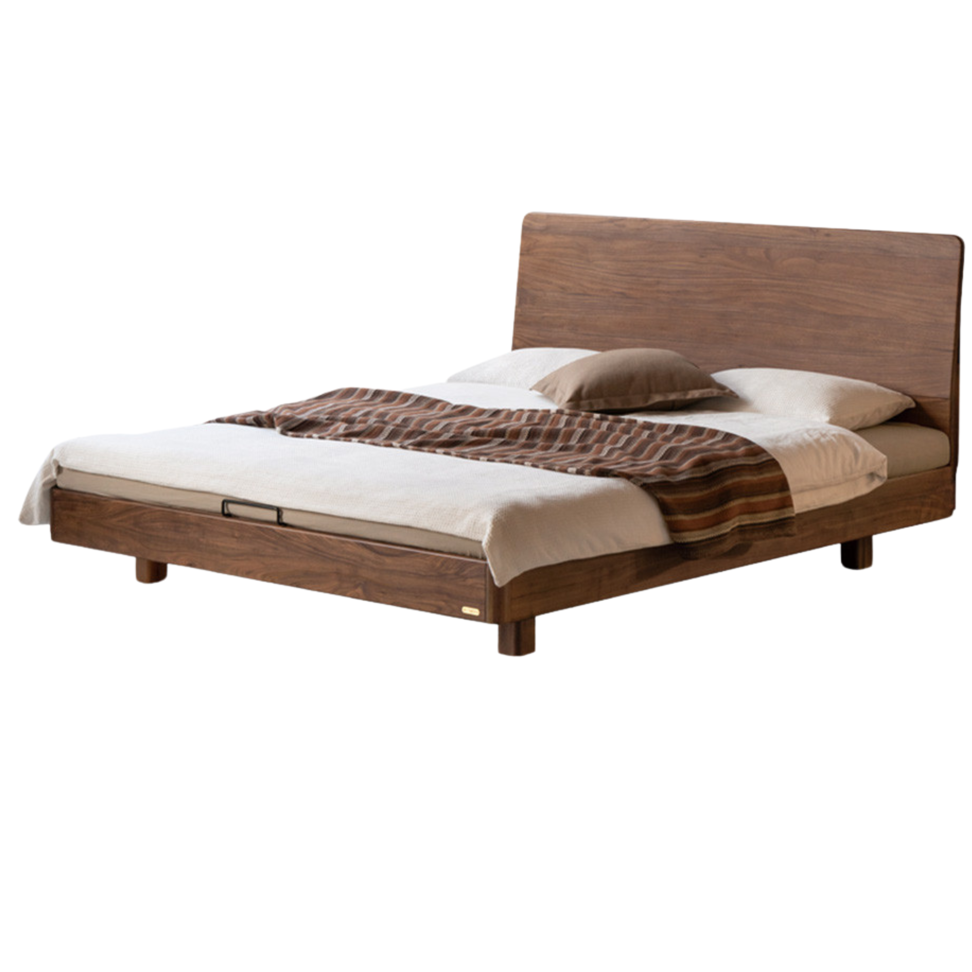Black Walnut Solid Wood Suspended High Head Bed