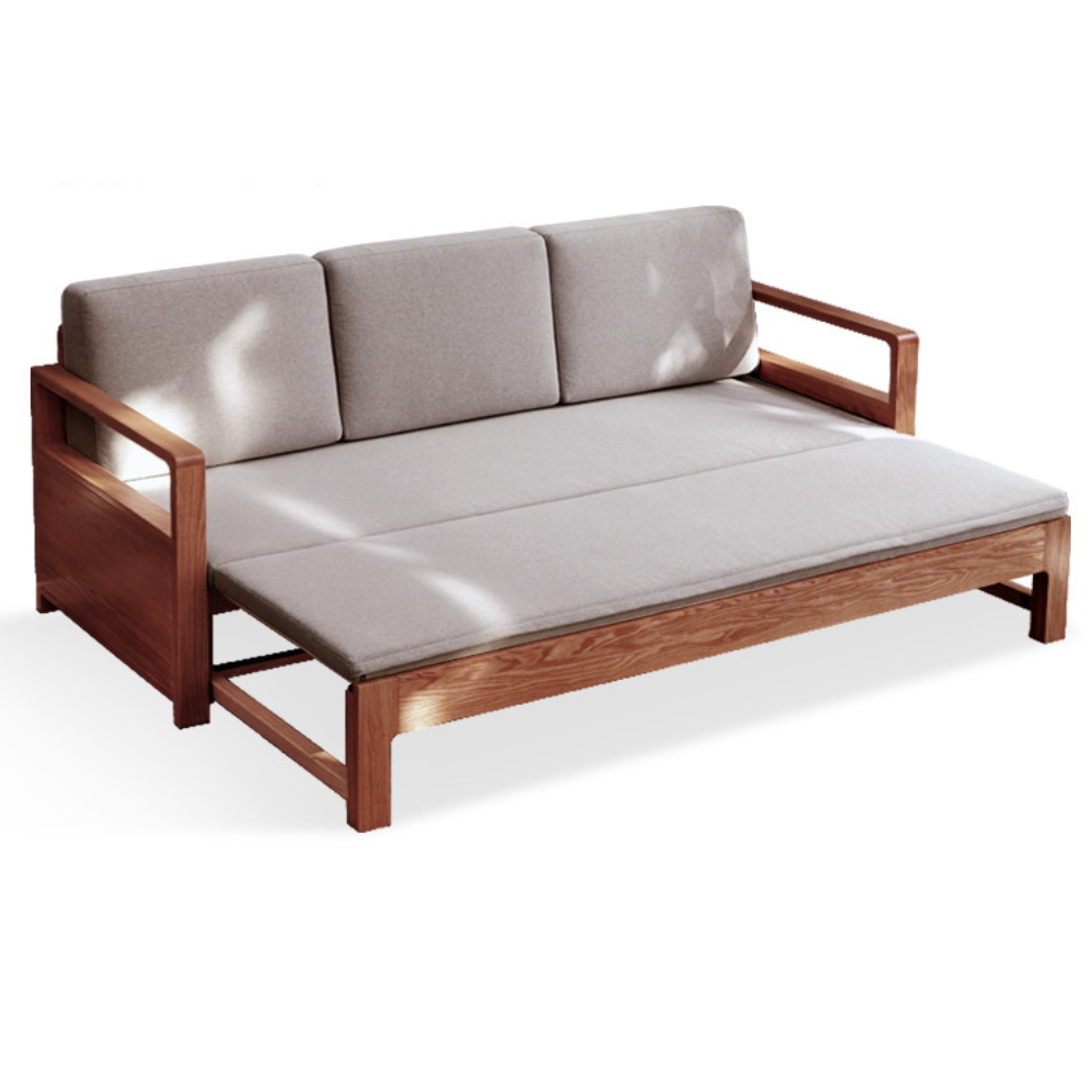 Oak, Ash Solid Woof Folding Storage Sofa Bed.