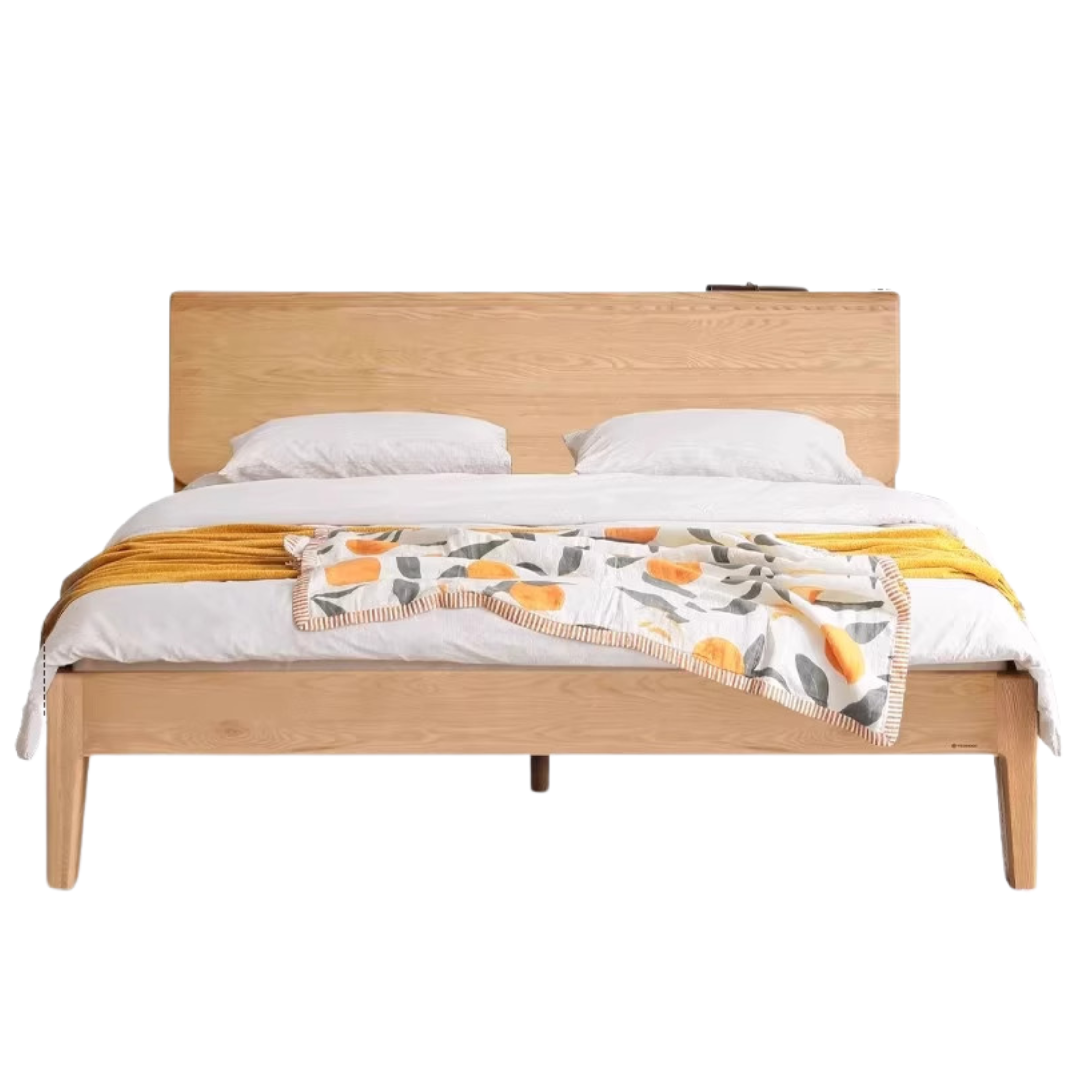 Ash Solid Wood With Socket Bed