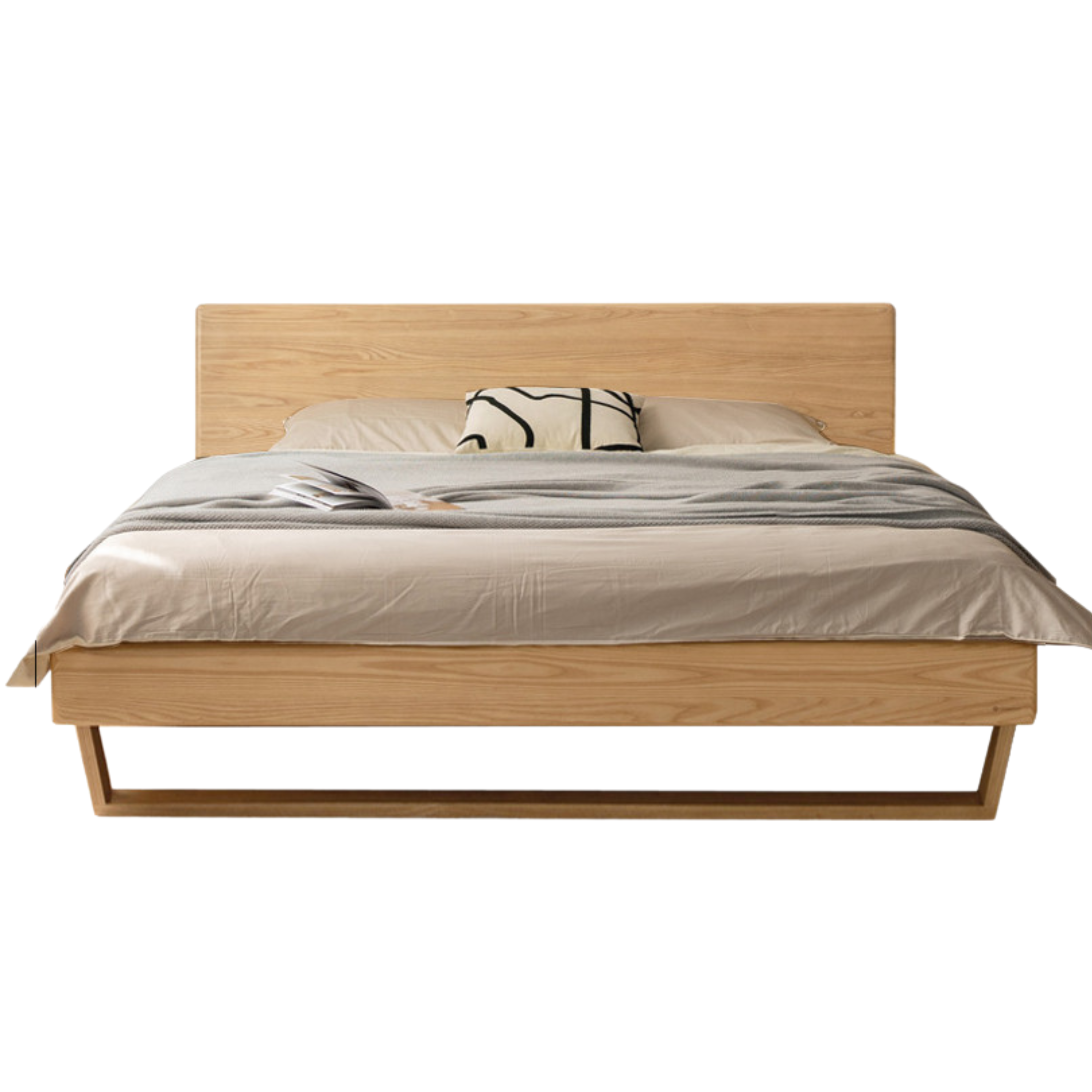 Oak, Ash Solid Wood Nordic Simple Suspended Bed