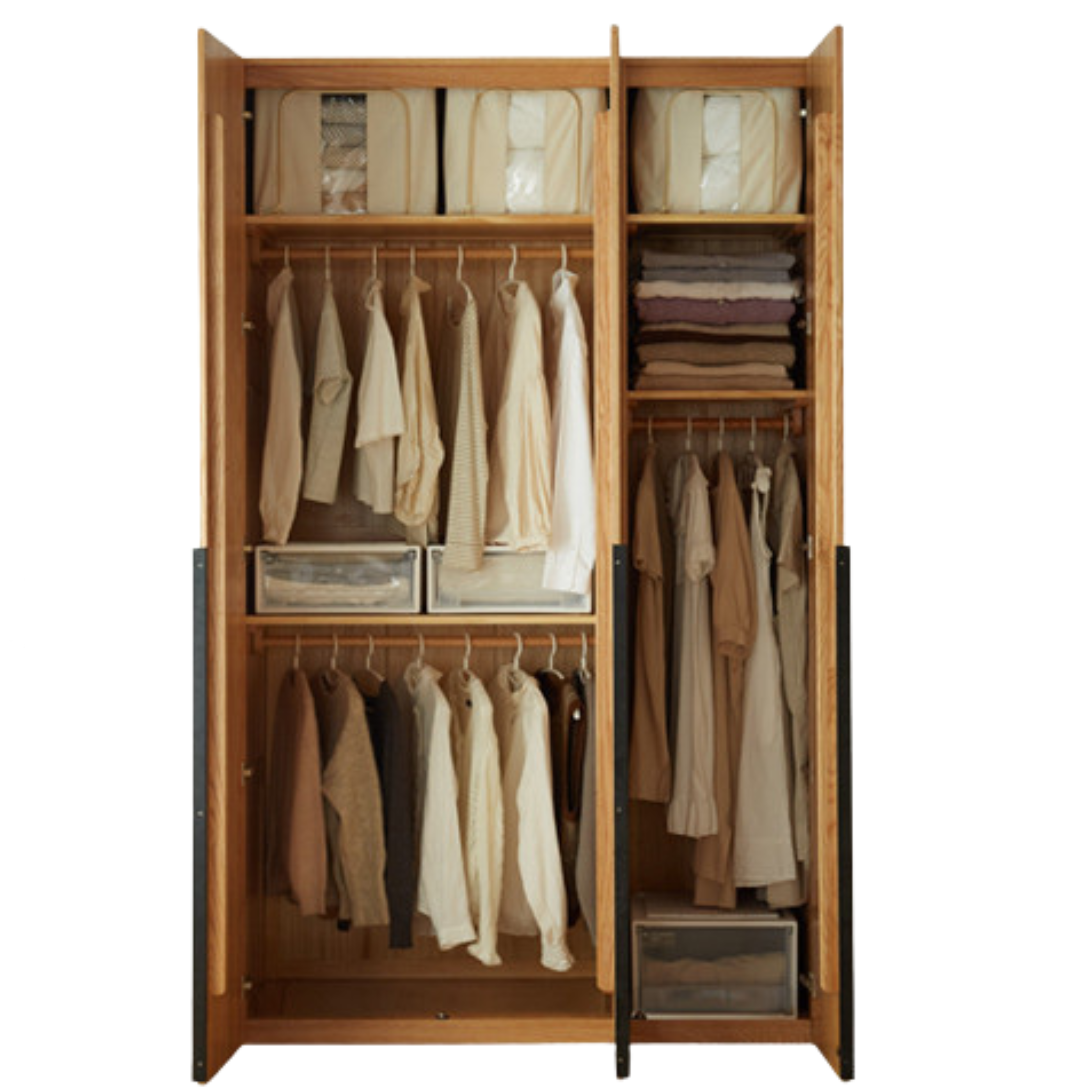 Oak Solid Wood Wardrobe.