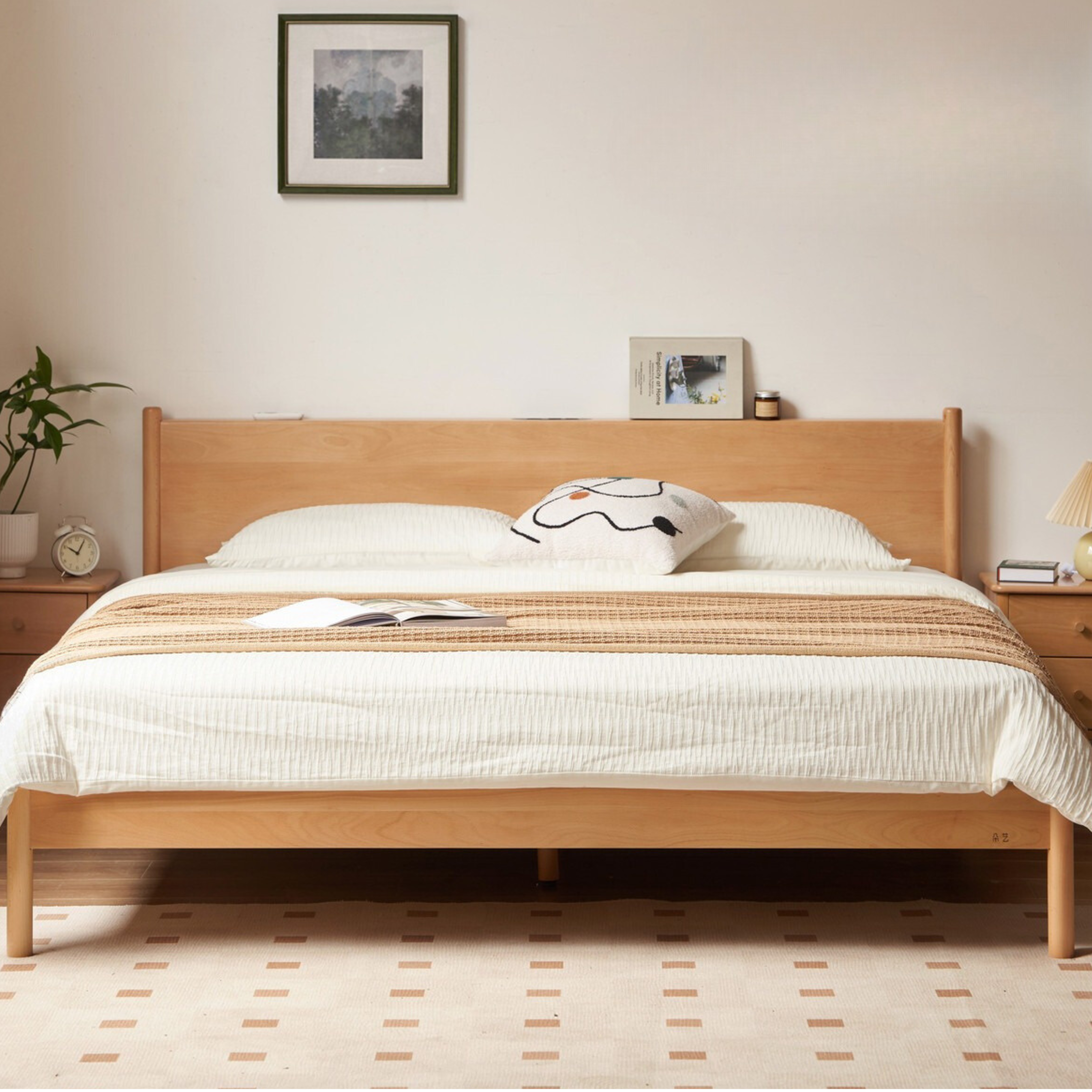 European Beech Solid Wood Bed