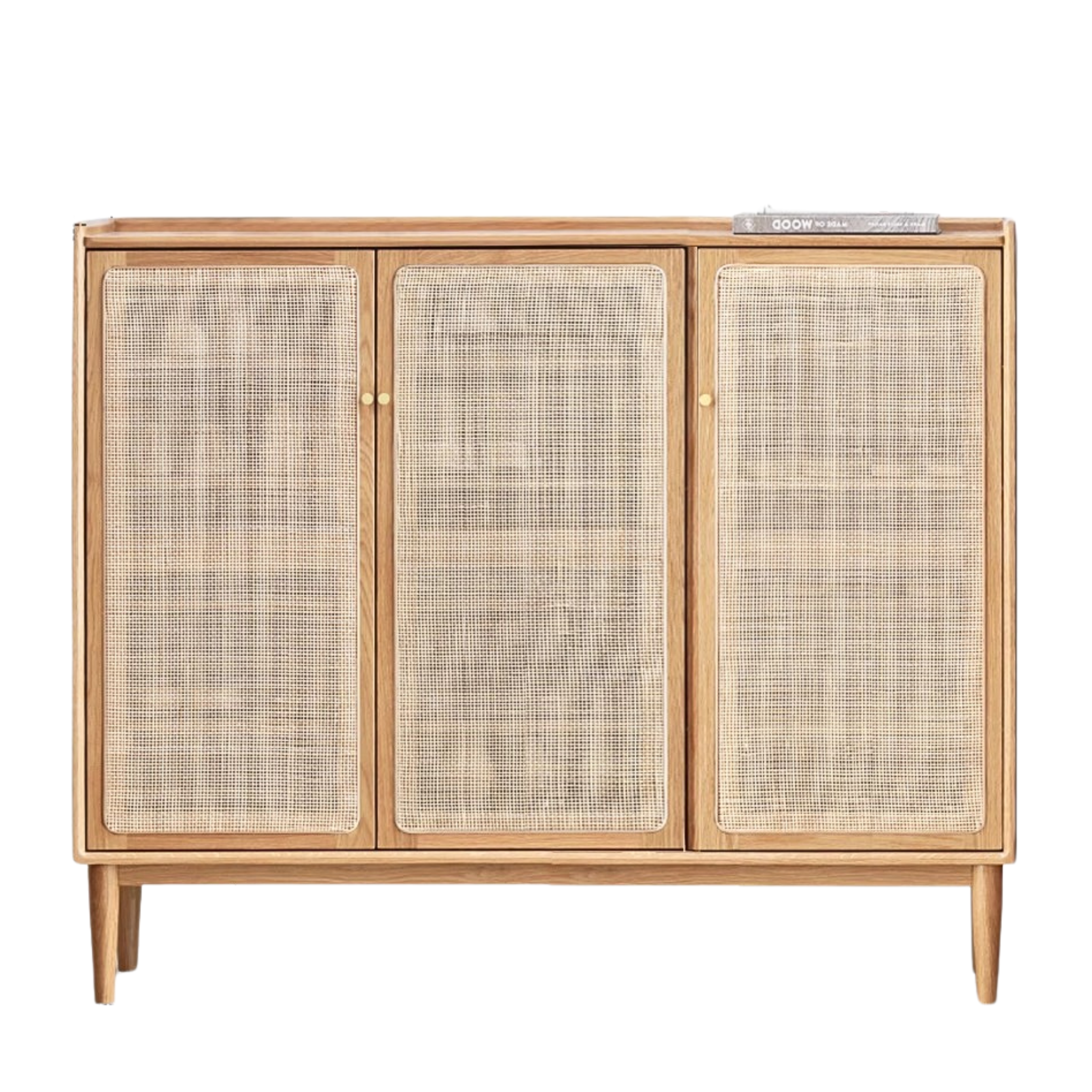 Oak, Black Walnut, Cherry Solid Wood Shoe Cabinet