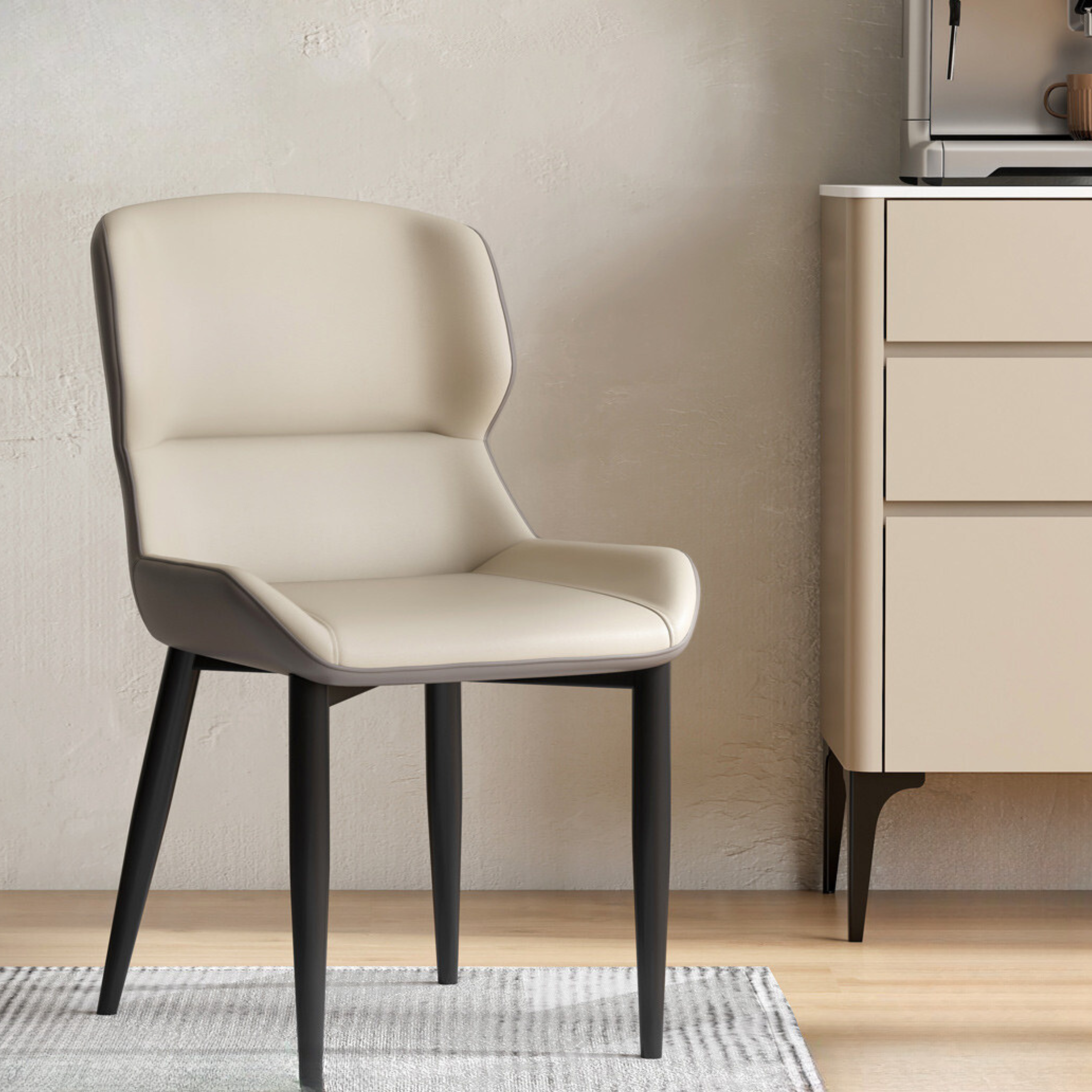 Organic Leather Soft Chair Set of 2