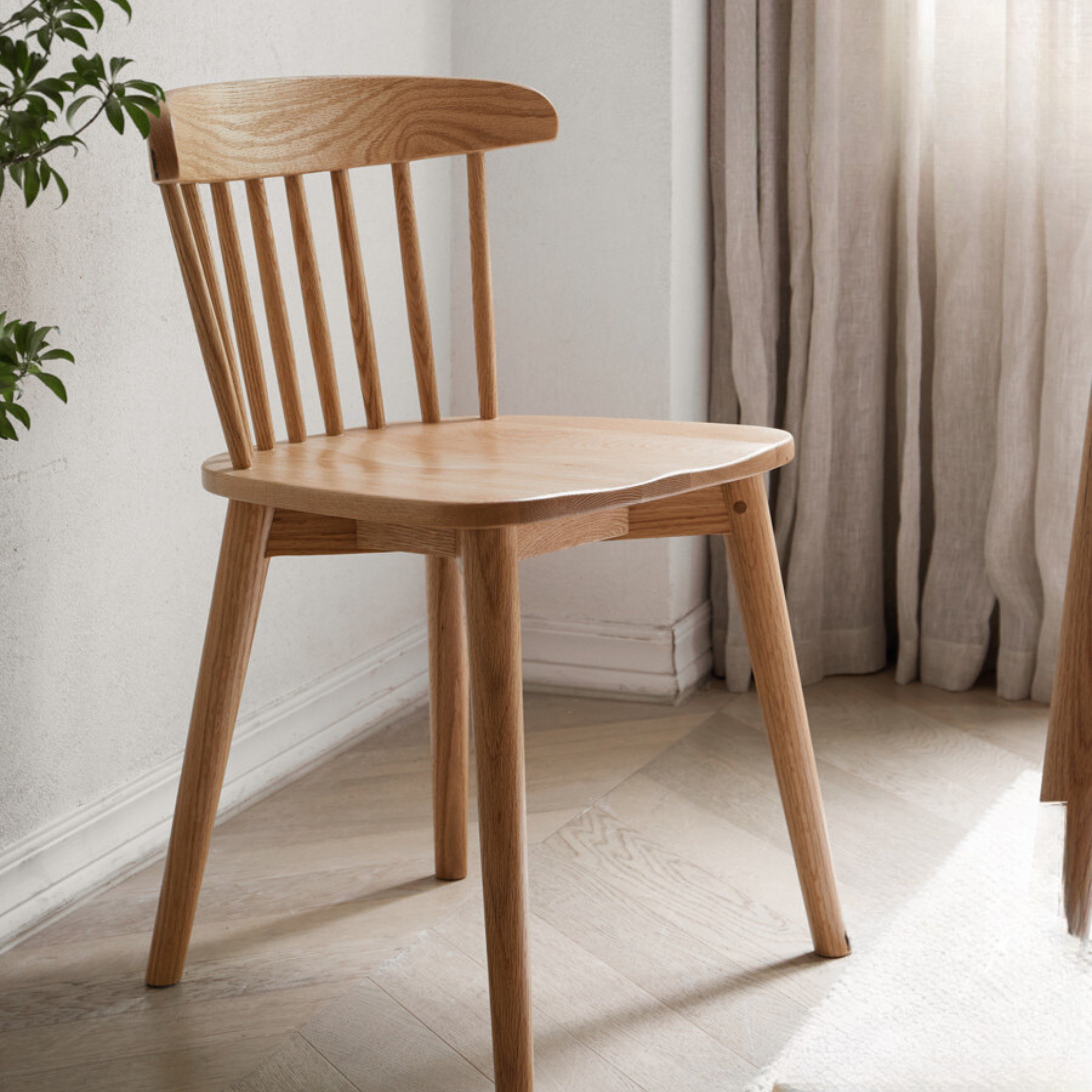 Oak, Cherry wood, Black Walnut Solid Wood 4 pcs set-Windsor Chair