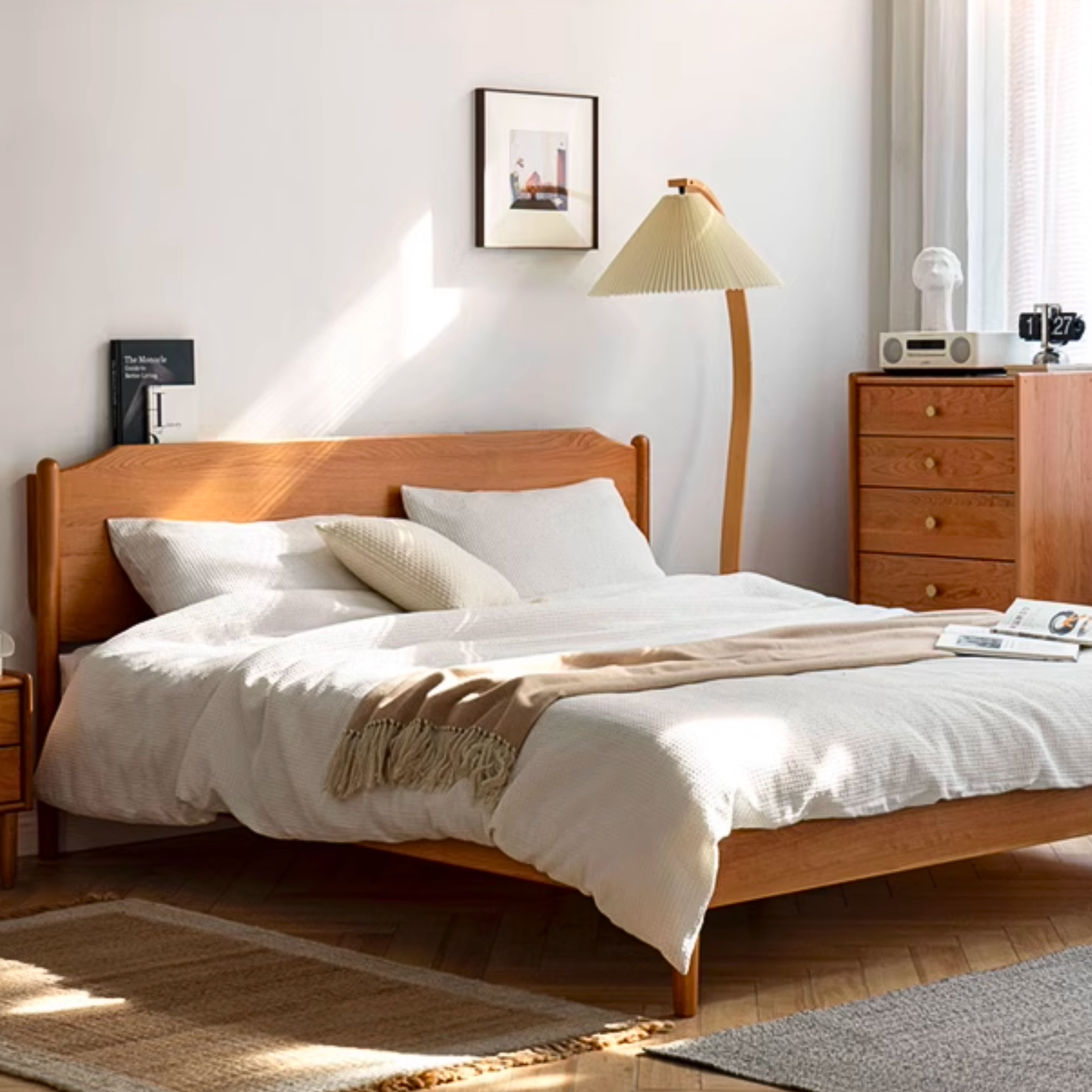 Cherry Solid Wood Bed
