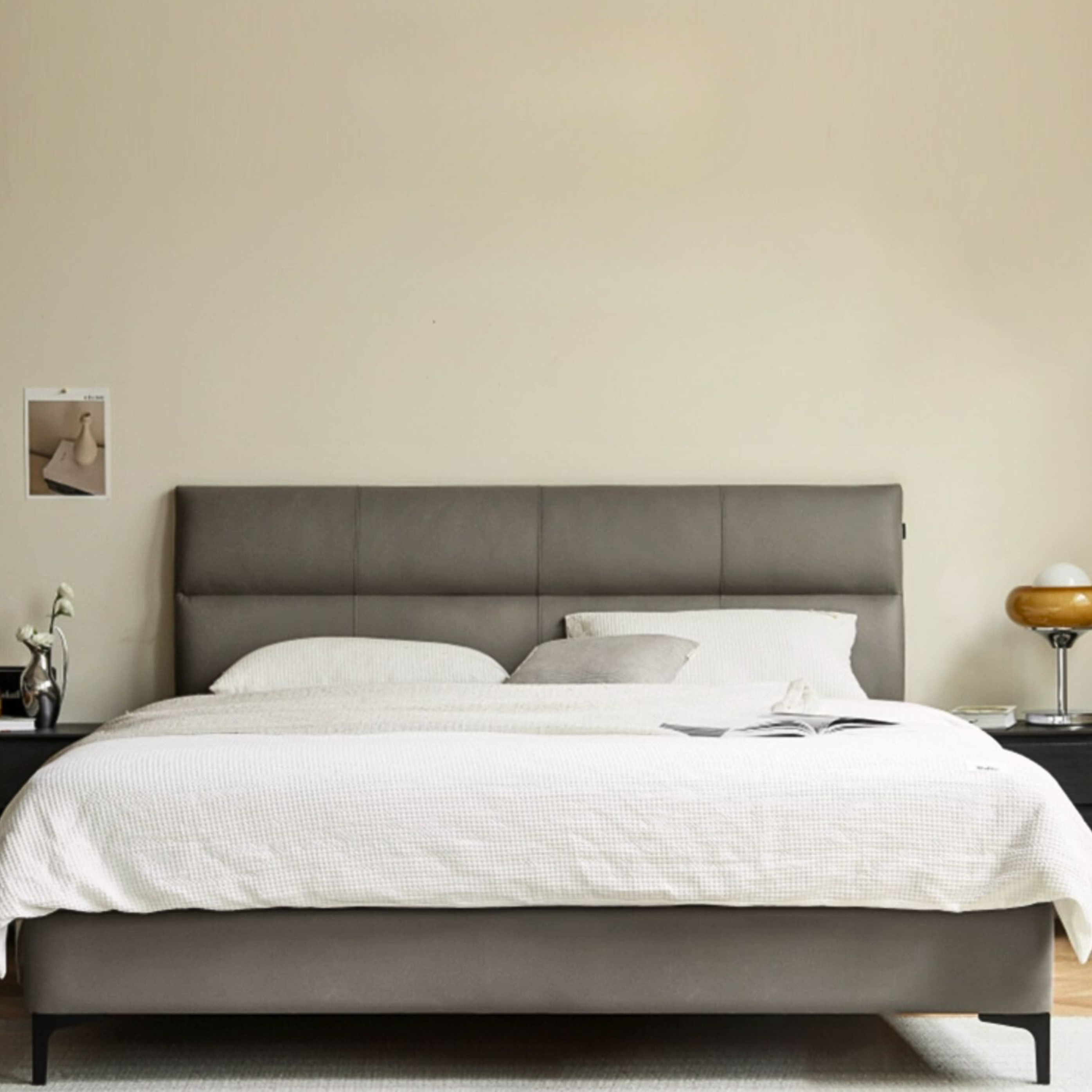 Luxury Cow Leather Bed