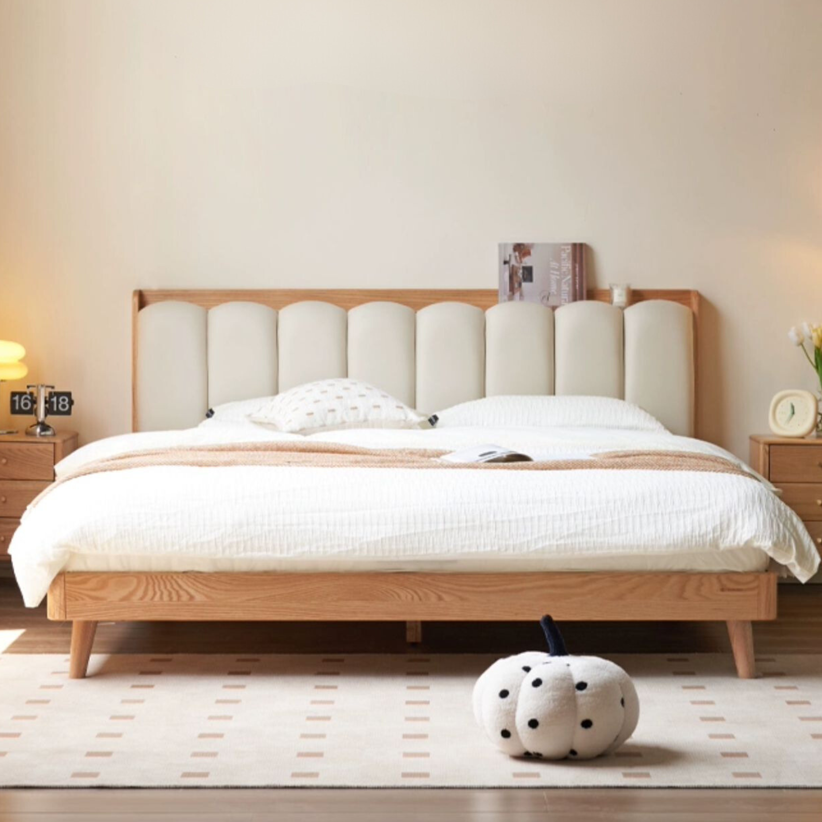 Beech, Oak Solid Wood Soft-Packe, Piano Key Bed
