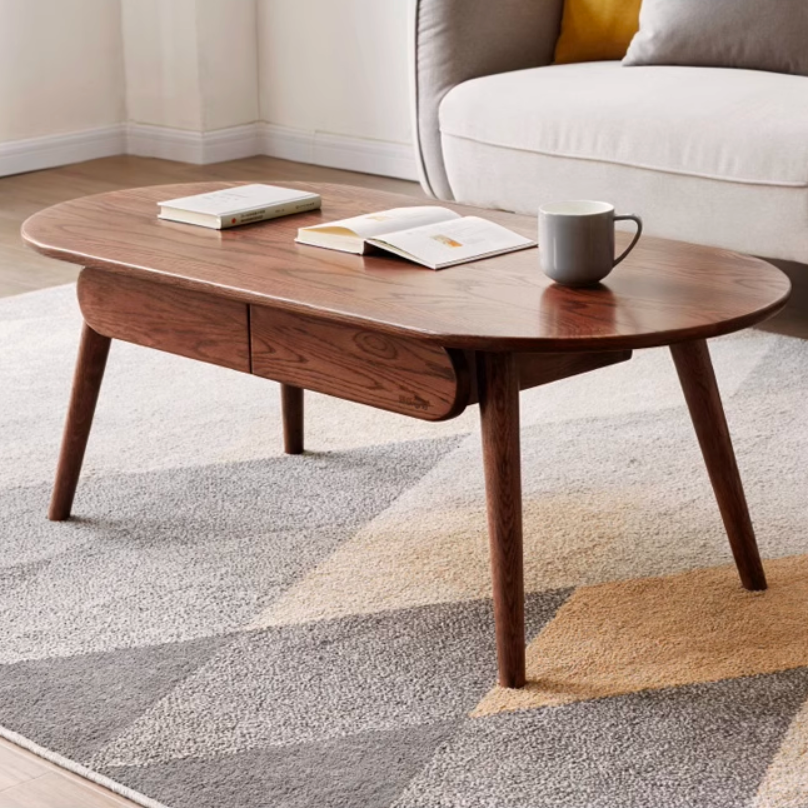 Oak Solid Wood Luxury Coffee Table, Tea Table