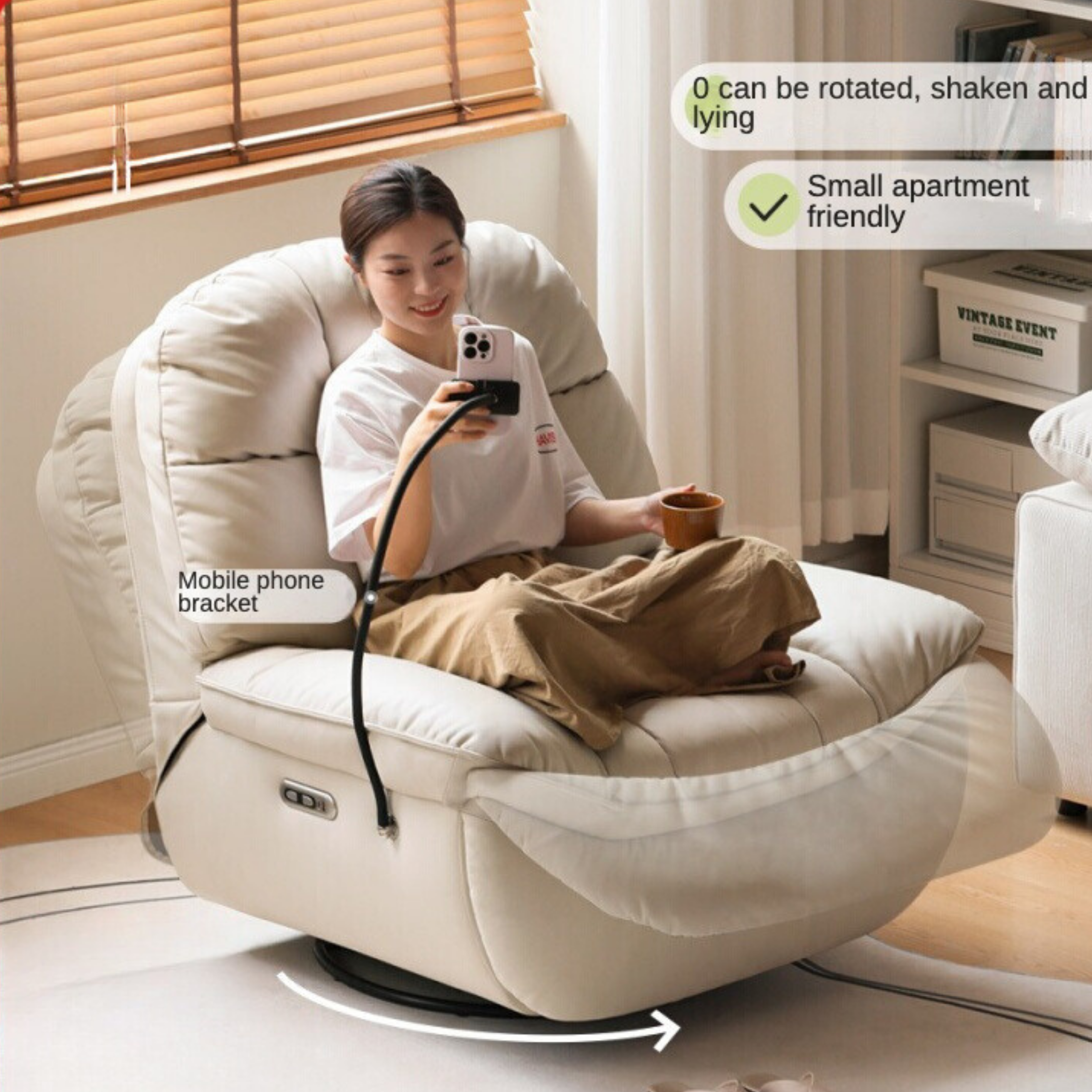 Electric 240° Rotation Rocking Chair: