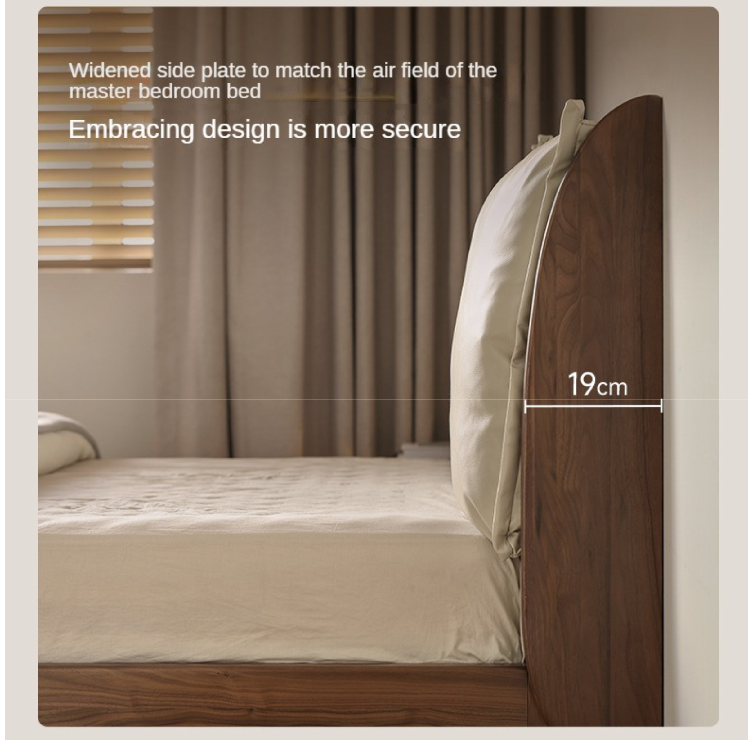 Black Walnut, Sandalwood Solid Wood Leather,Technology Cloth Bed