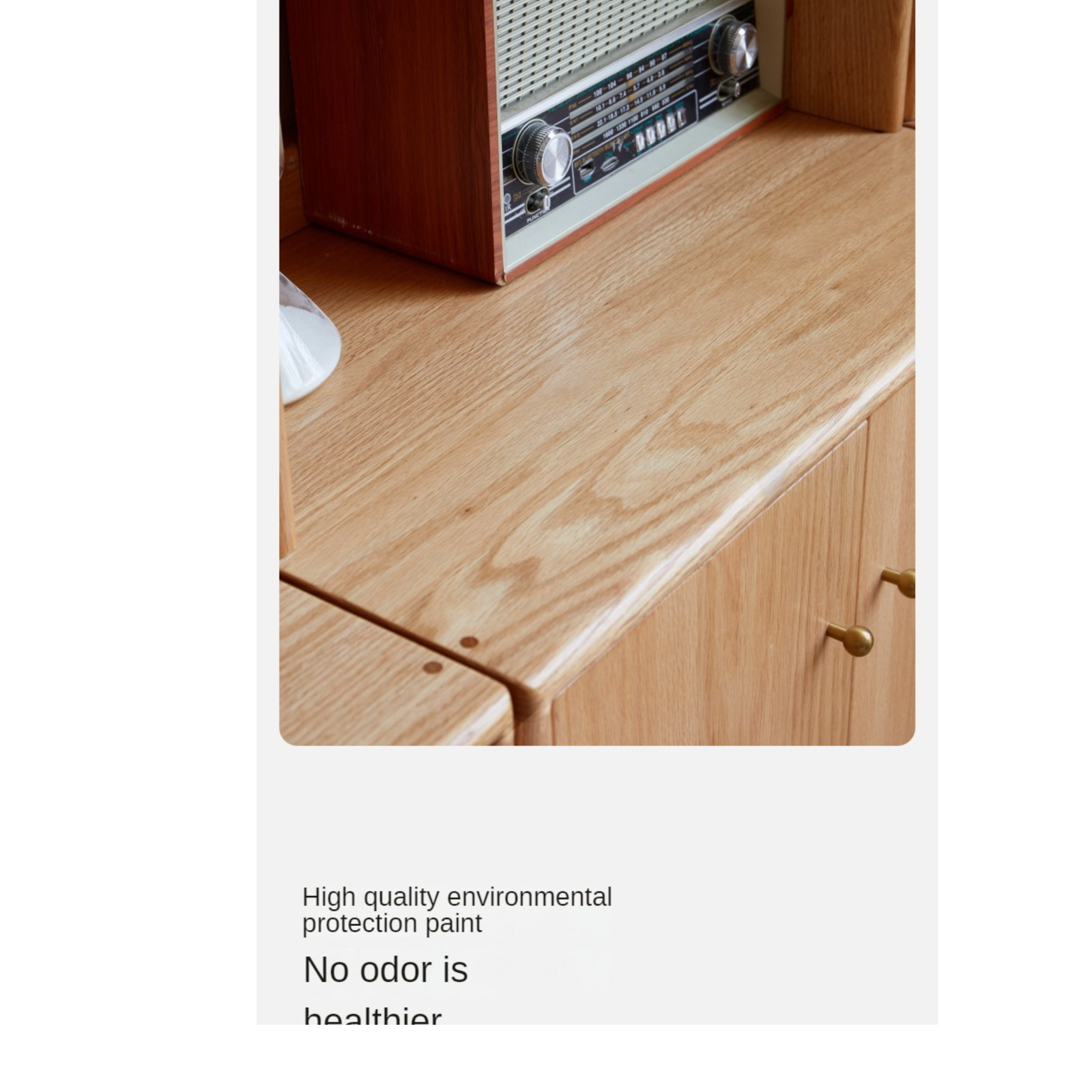 Oak Solid Wood Floor-To-Ceiling Combination Bookshelf, Glass Bookcase