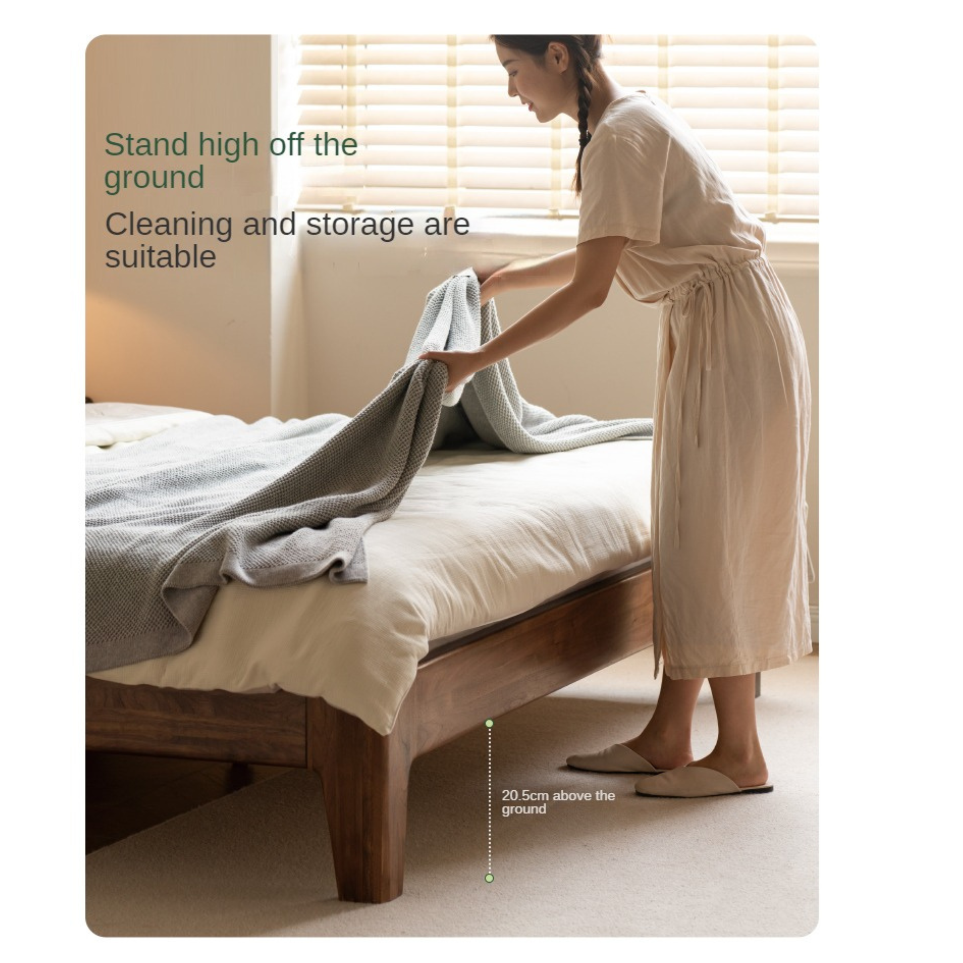 Black Walnut Solid Wood Top Layer Cowhide