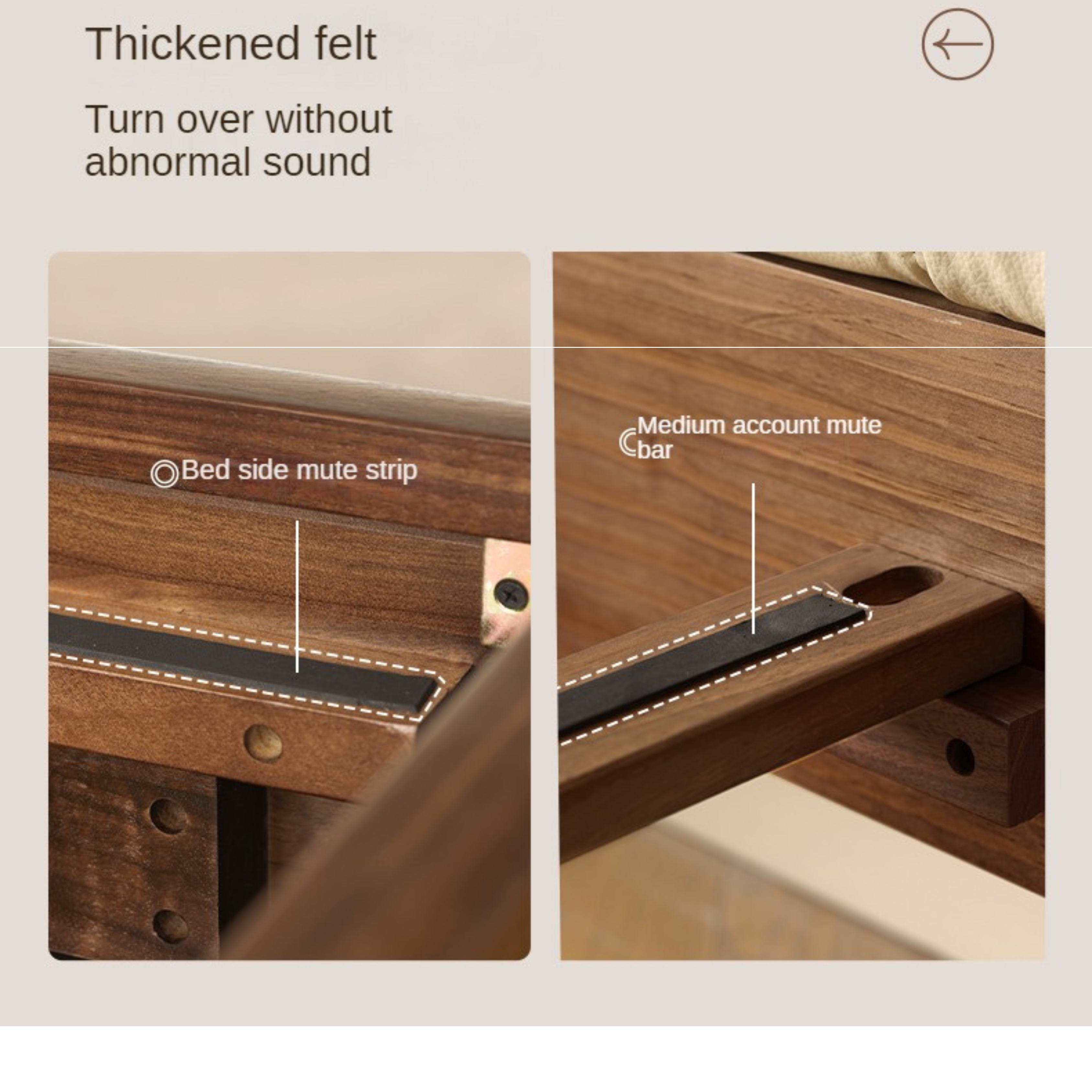 Black Walnut, Sandalwood Solid Wood Leather,Technology Cloth Bed