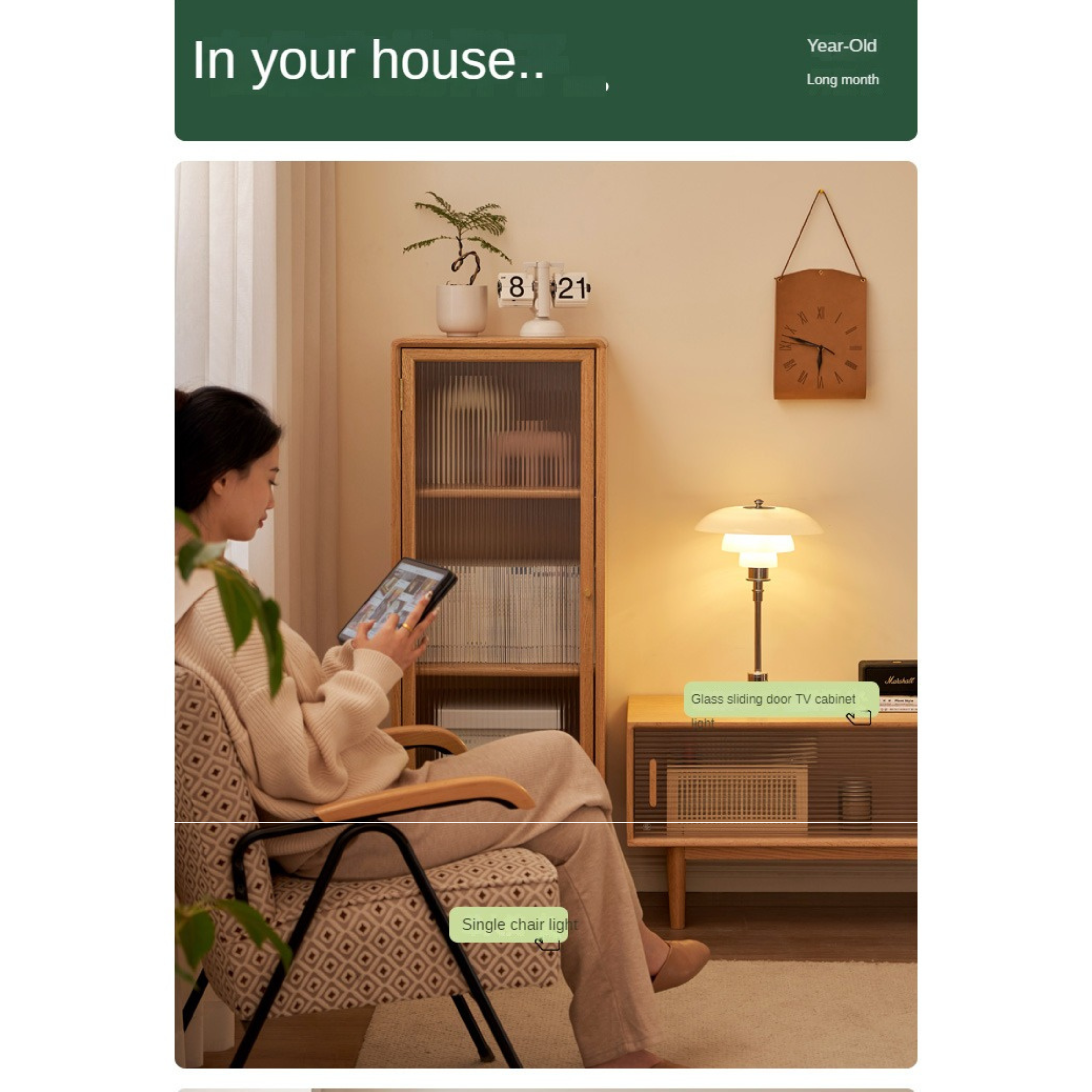 Beech Solid Wood Side Cabinet, Small Bookcase.