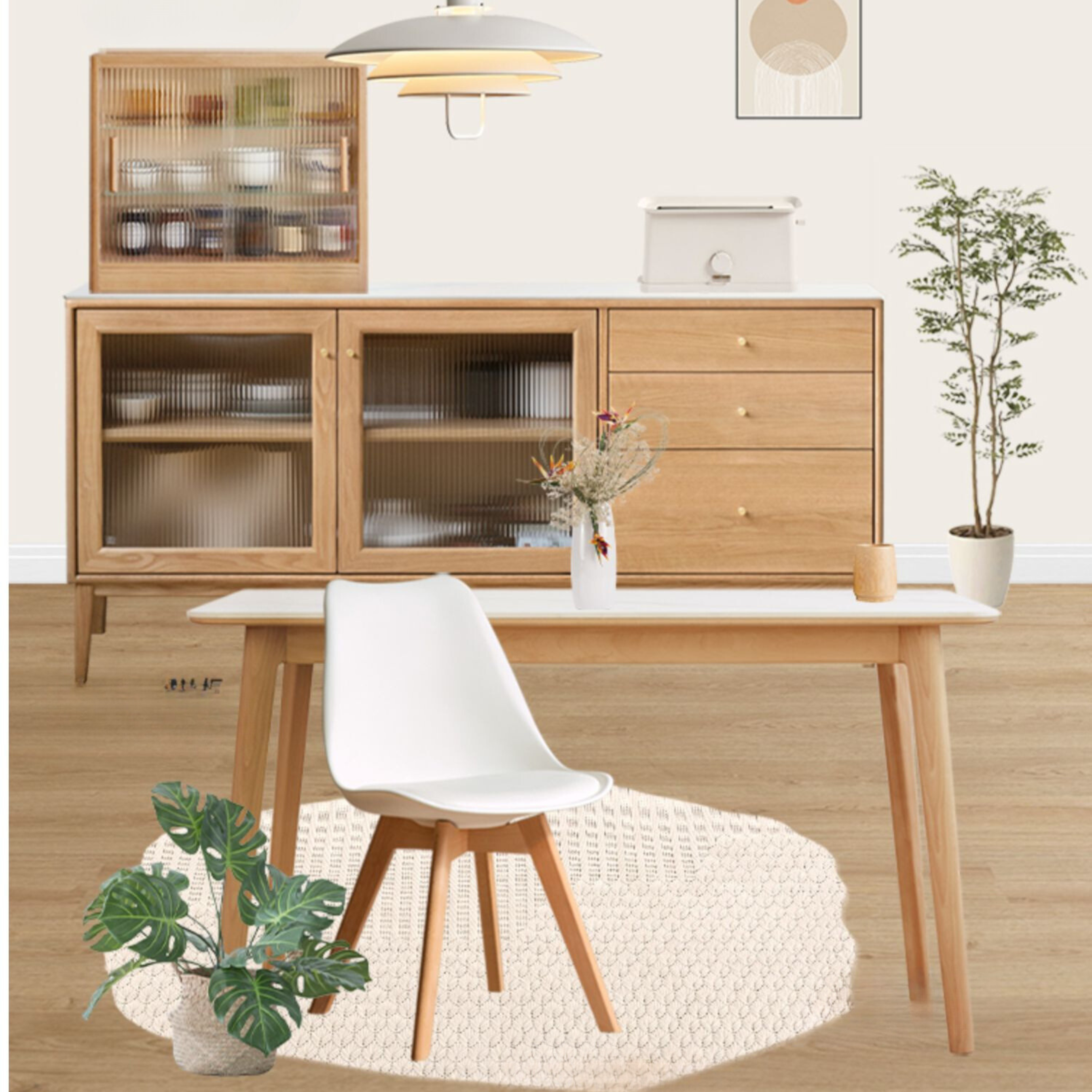 Oak, Cherry, Poplar Solid Wood Desktop Locker Storage Cabinet Glass Sliding Door