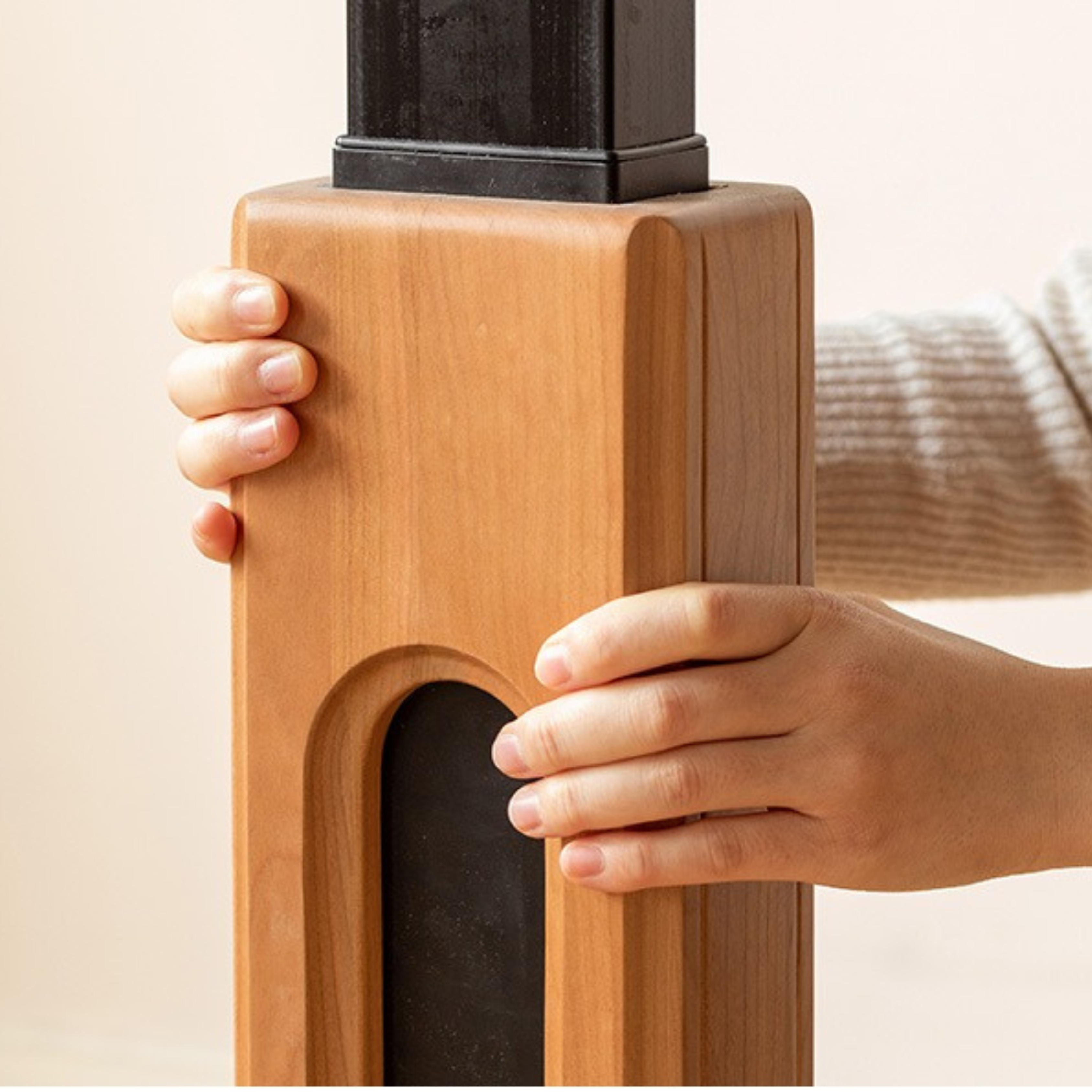 Cherry, Oak Solid Wood Lift Side Table
