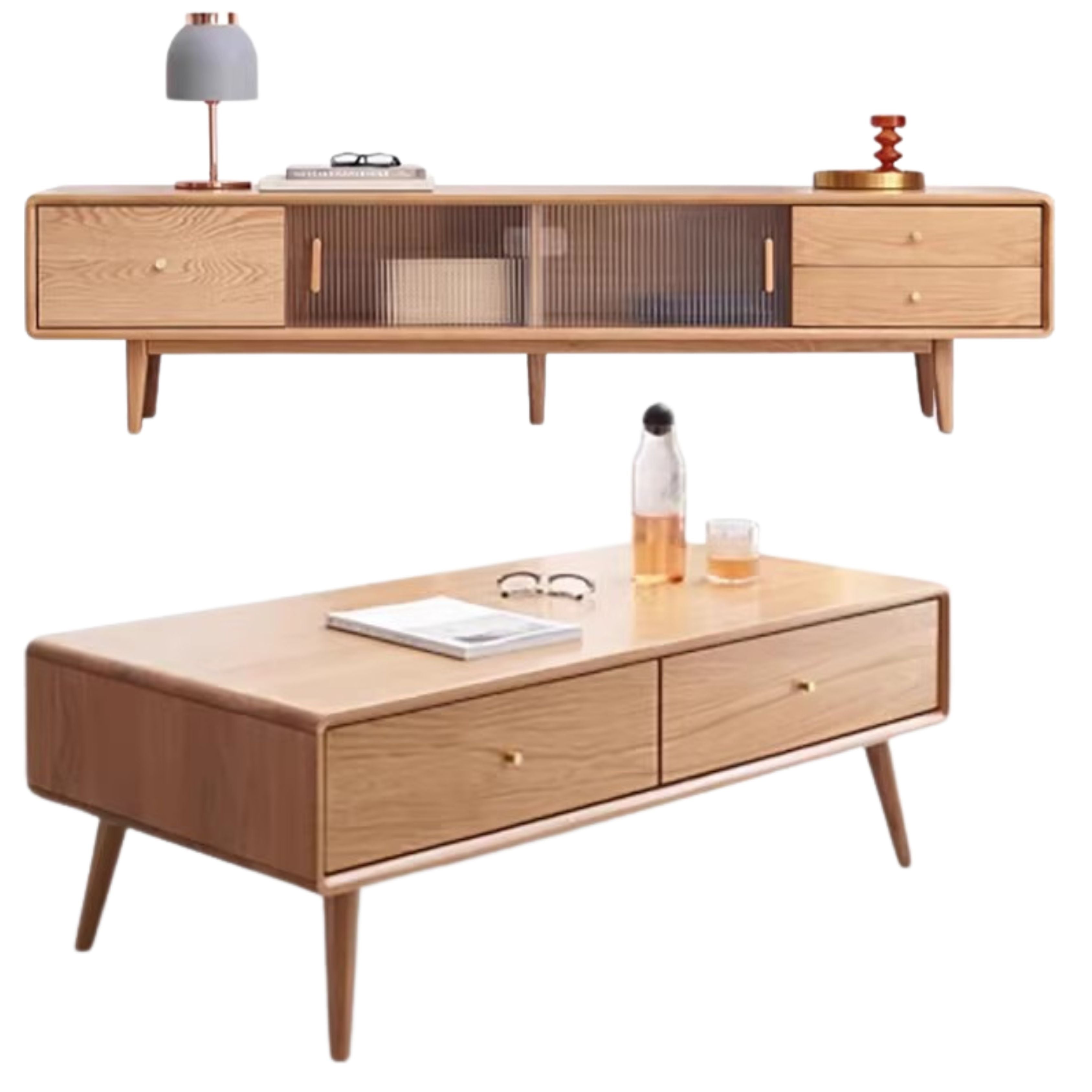 Oak Solid Wood TV Stand