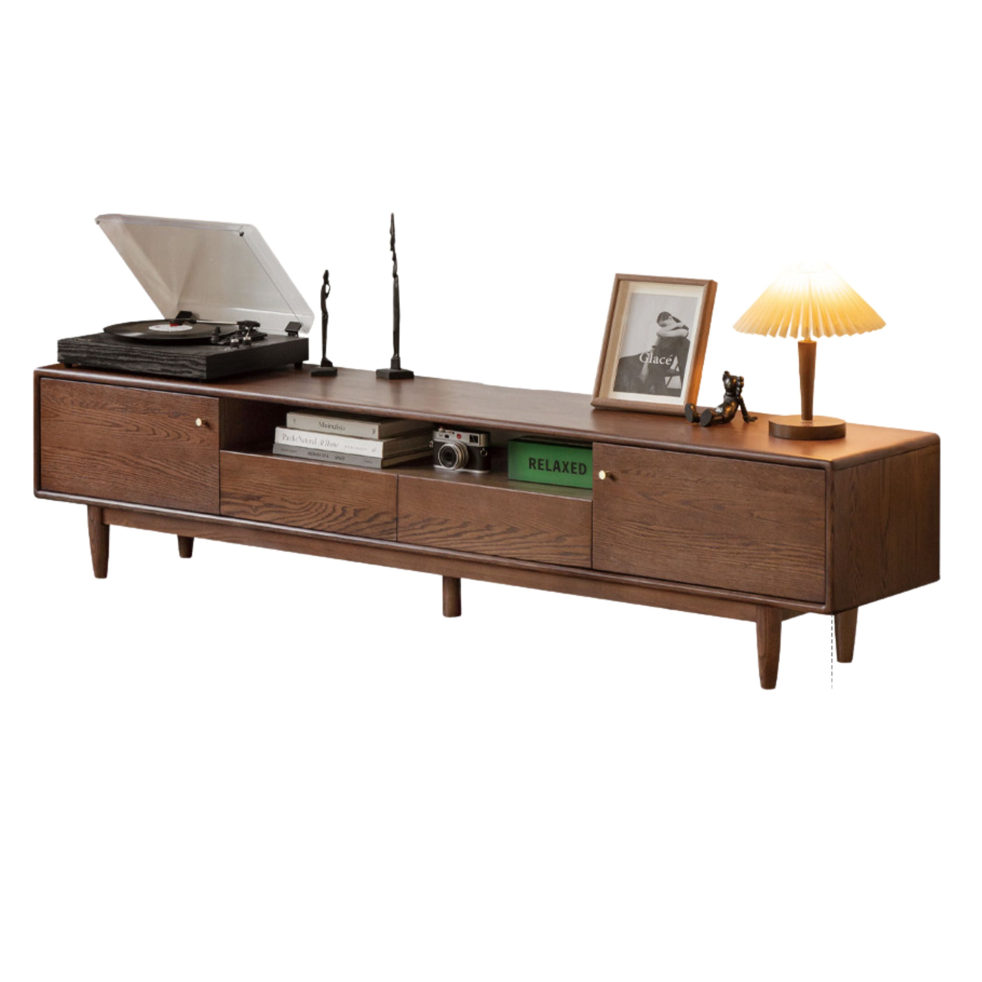 Oak Solid Wood Nordic Modern TV Stand