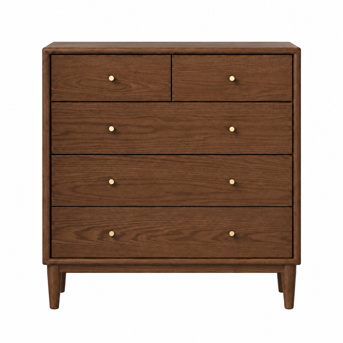 Oak Solid Wood, Rubber Wood Chest of Drawers