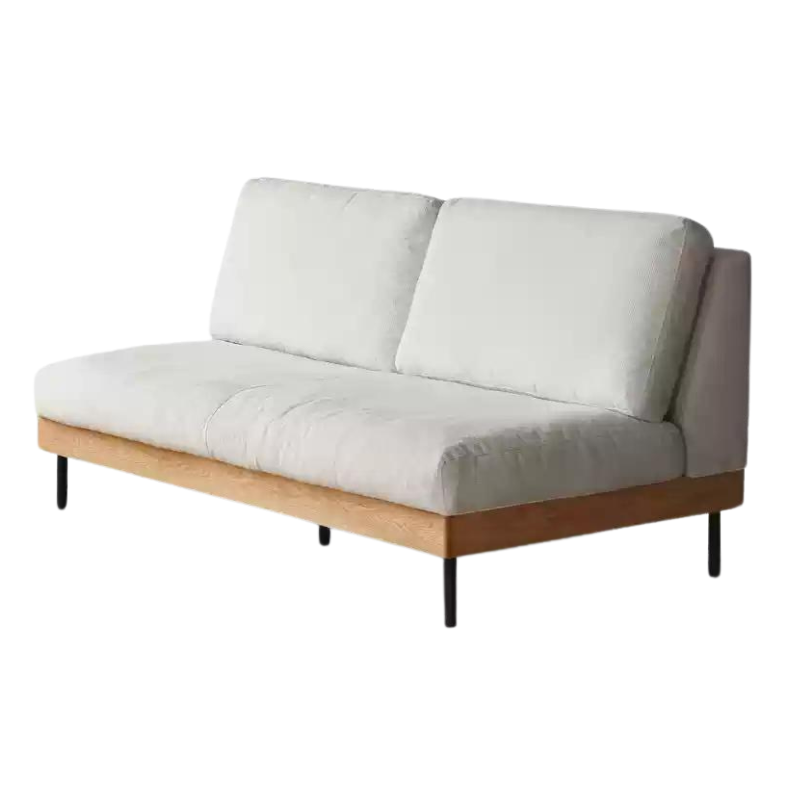 Oak Solid Wood Corner Down Sofa Japanese Style.