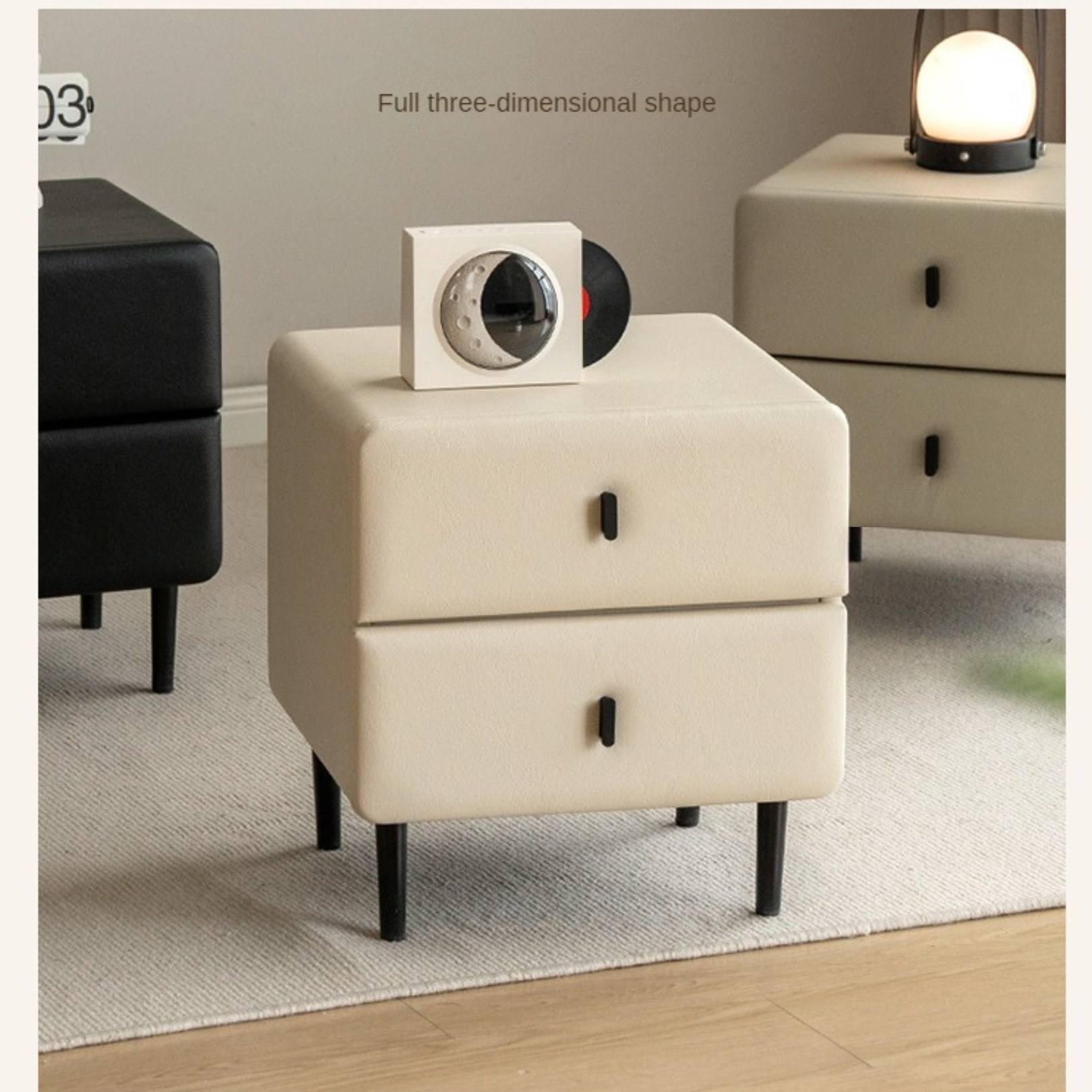 Soft Cream Style Nightstand