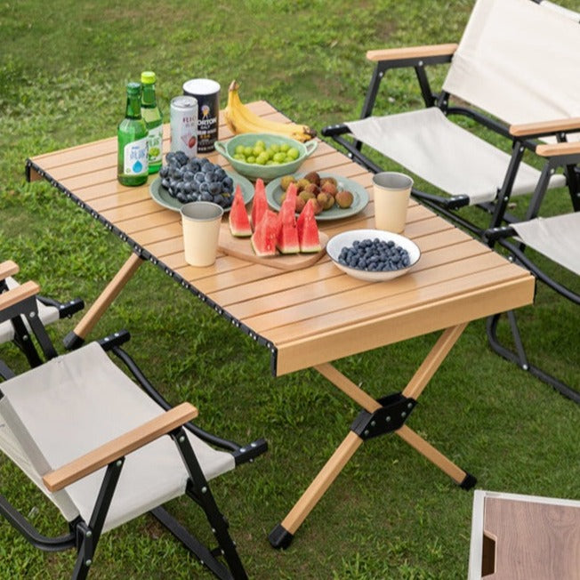 alloy folding table outdoor camping equipment portable egg roll