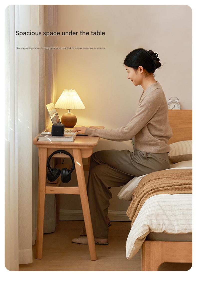 European Beech Solid Wood Ultra Narrow Writing Desk.