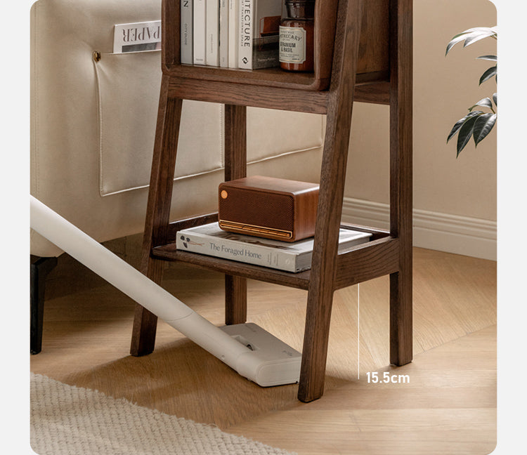 Oak Solid Wood Rack Nordic Side Cabinet.