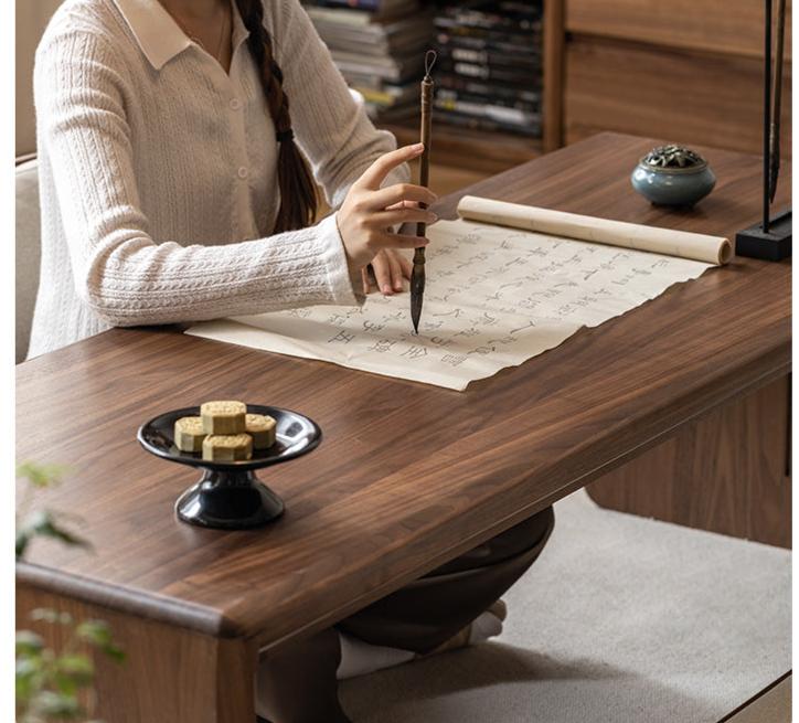 Black Walnut Solid Wood Modern Tea Table.