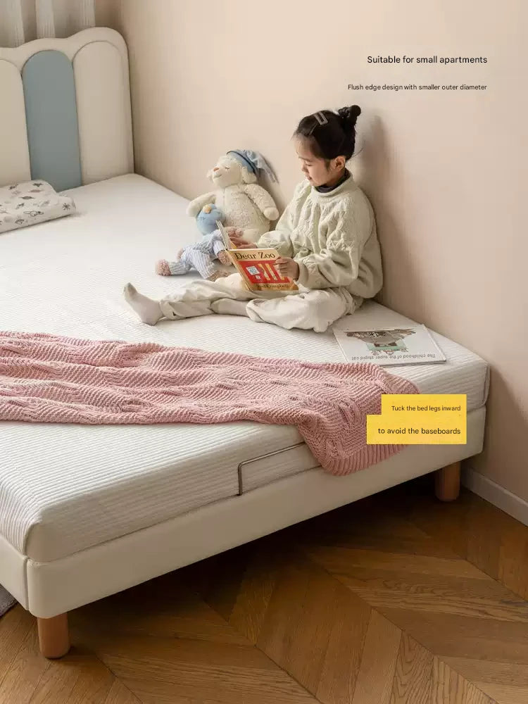 Organic leather cream style white Children's Bed