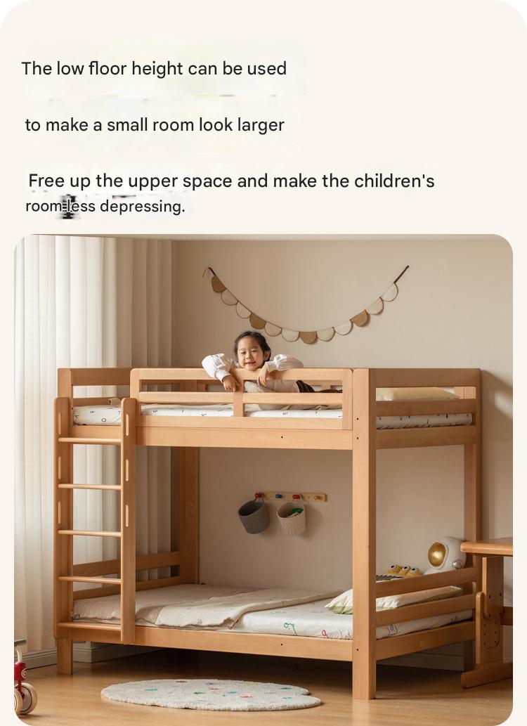 Beech, Birch Solid Wood Bunk Bed.