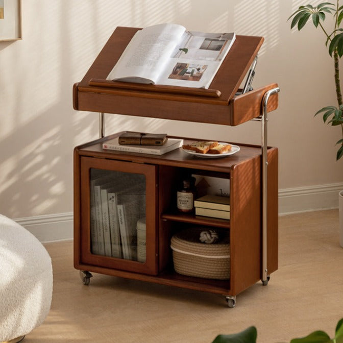 Poplar, Oak Solid Wood Side Cabinet Side Table