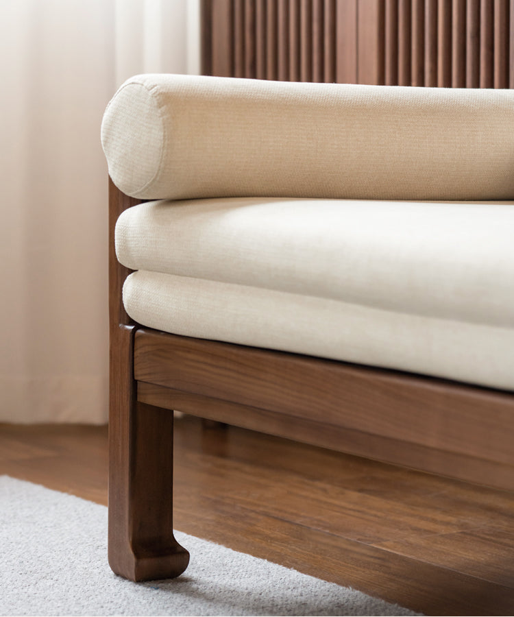 Black Walnut, Oak Solid Wood Foldable Sofa Bed.