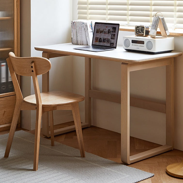 Solid wood rock board office desk"