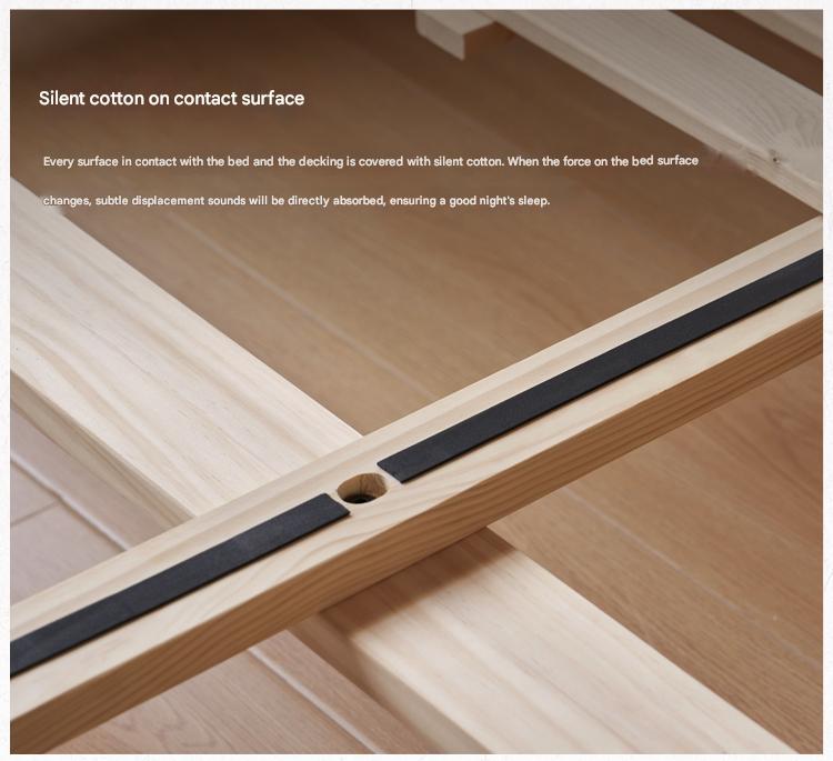 Oak Solid Wood Luminous Suspended Bed