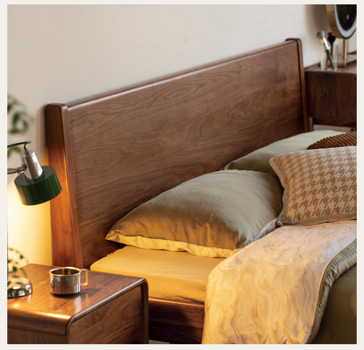 Black Walnut Solid Wood Bed