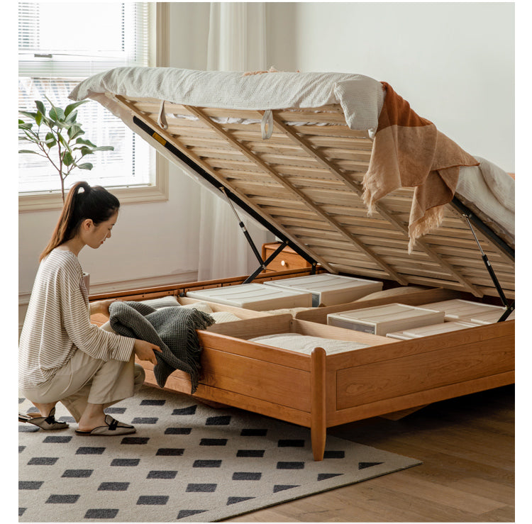 Cherry Wood, Black Walnut Solid Wood Box Bed