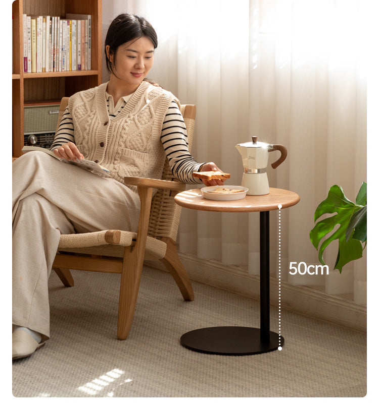 Black Walnut, Oak Solid Wood Side Table Modern