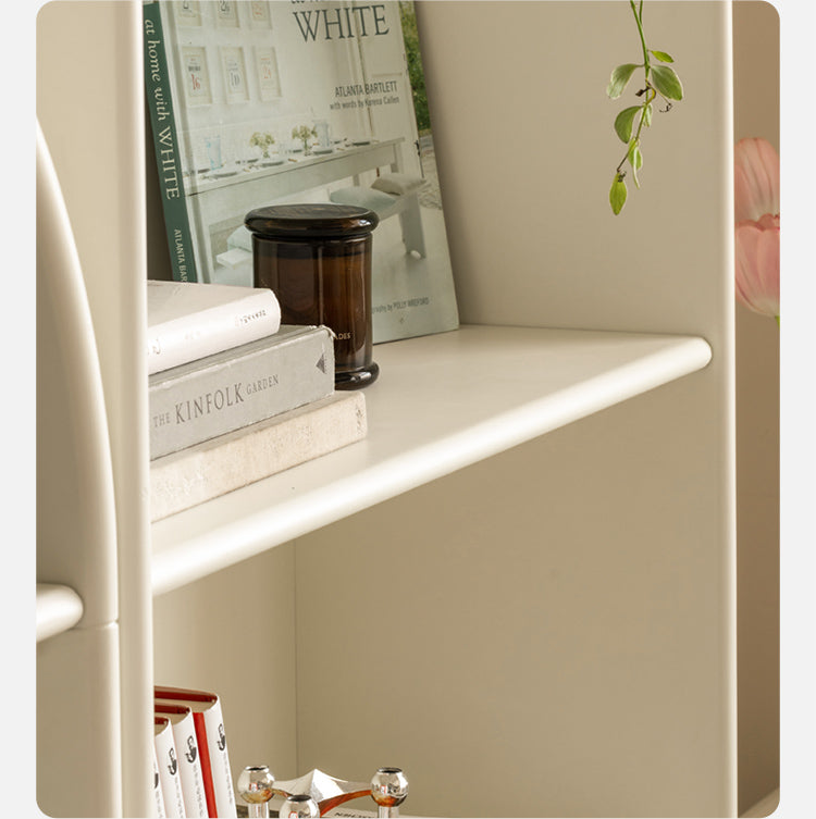 Poplar Solid Wood Arch Side Cabinet Bookshelf