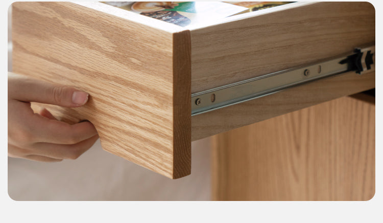 Ash, Oak Solid Wood Folding Dining Table