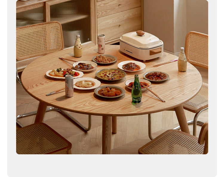 Oak Solid wood round table "