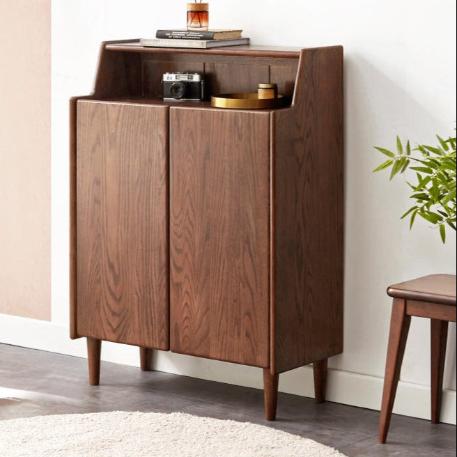 Oak Solid Wood Shoe Entrance Porch Cabinet